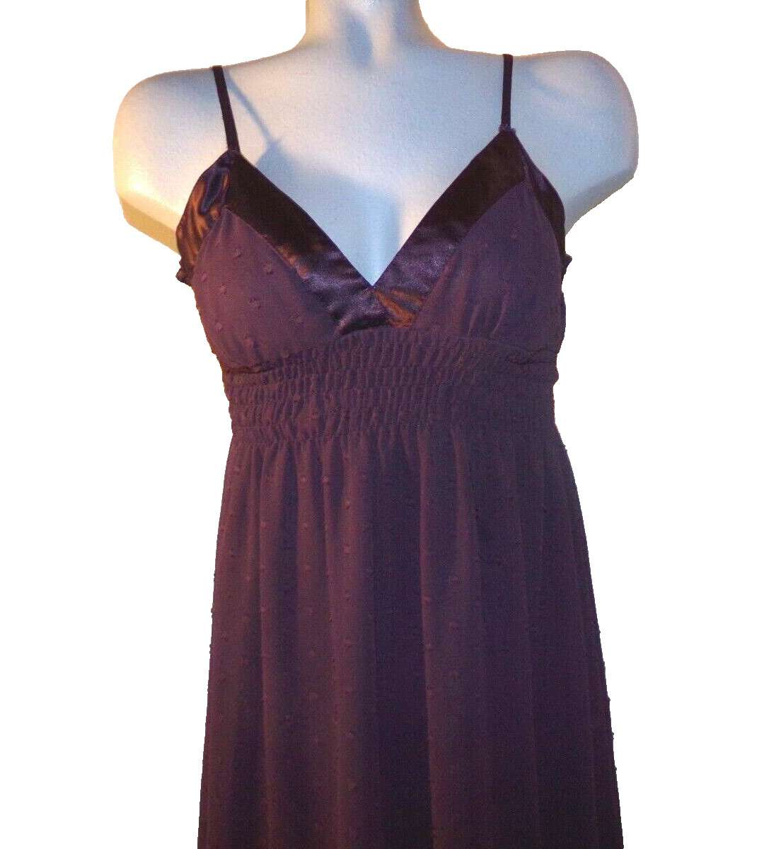 NWT $35 PINK COLLECTION Size Small Wine Maxi Dress Party Cruise Spaghetti Straps