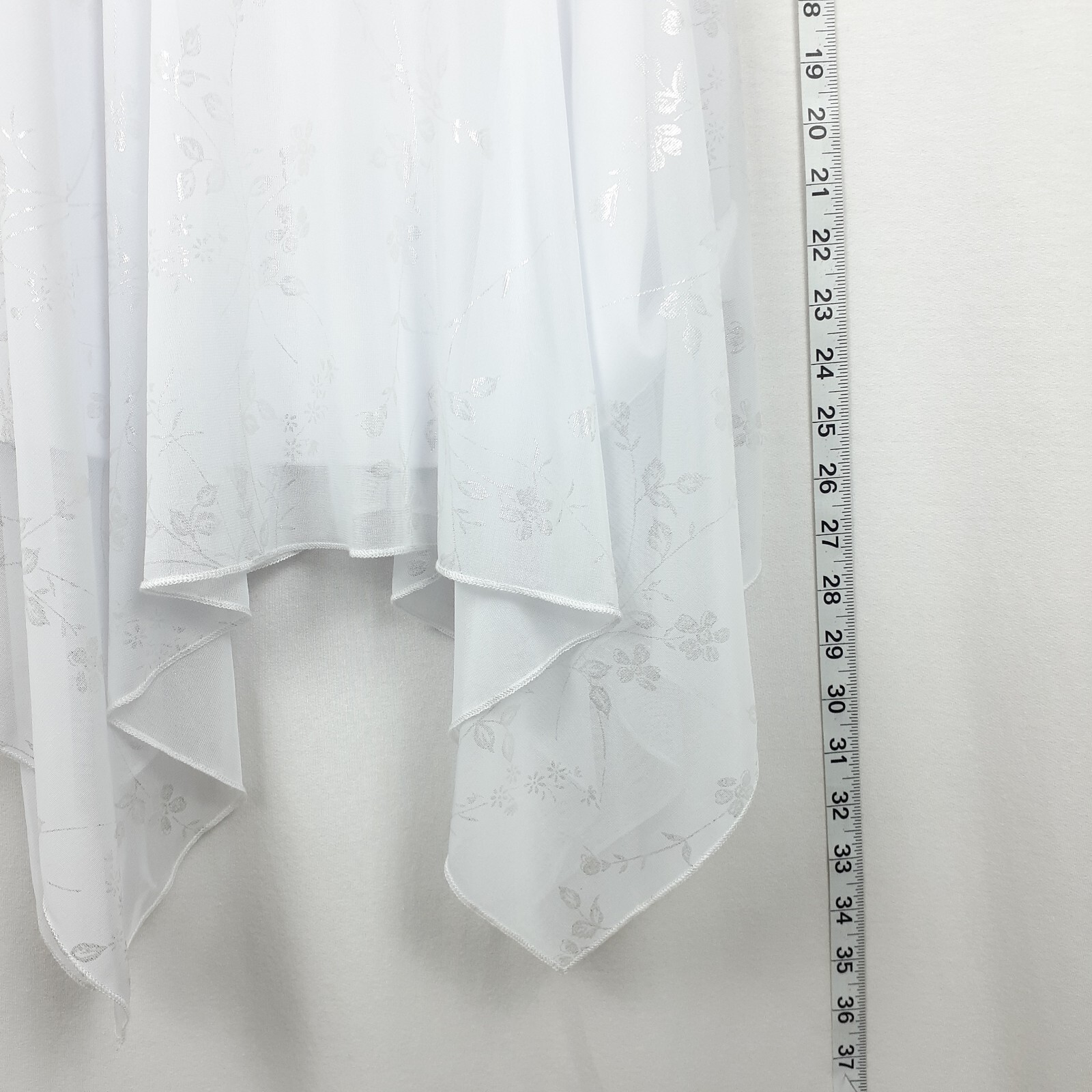 Finesse Womens Halter Dress Size M White Stretch Ruched Sides Handkerchief Hem