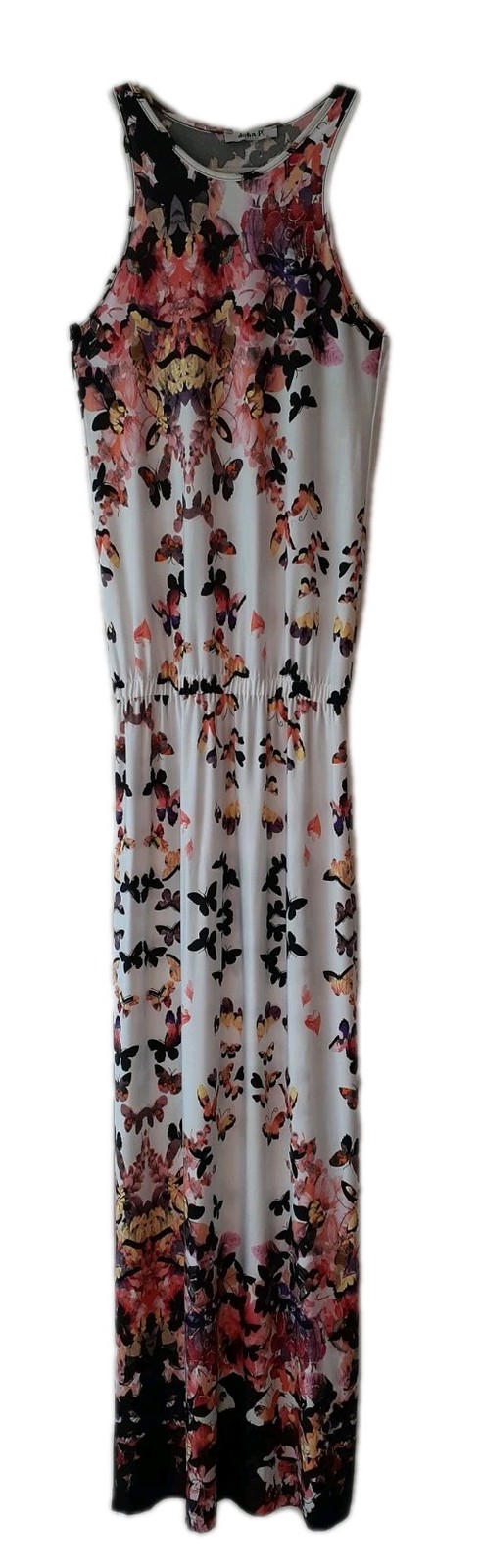 Womens S Maxi Butterfly Floral Dress Stretch Comfy Whimsical Artsy Beach Sale