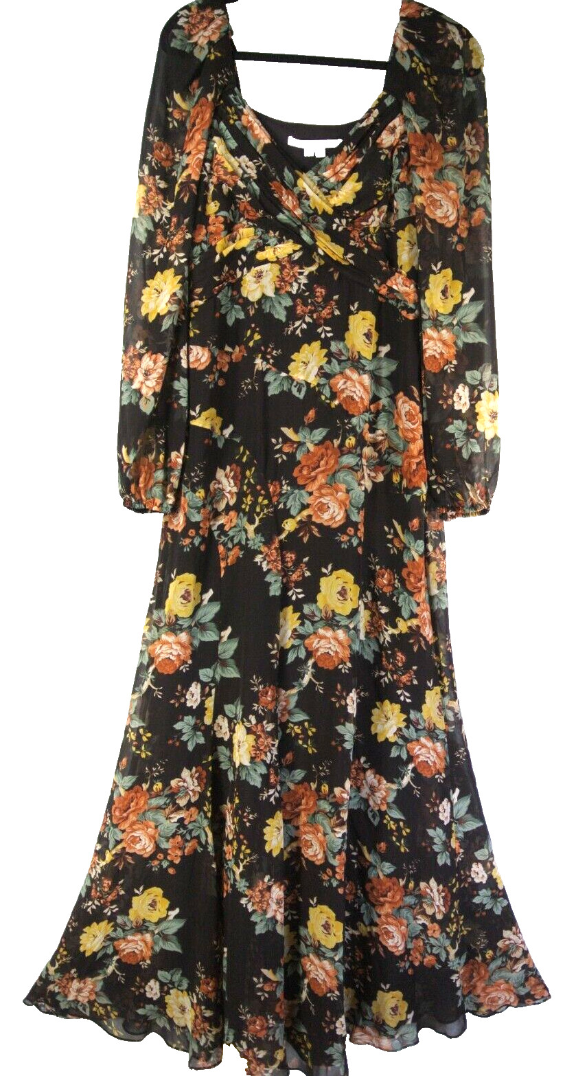 NEW Veronica Beard Isra Multi-Print Silk Maxi Dress in multi- size 8 #D7539