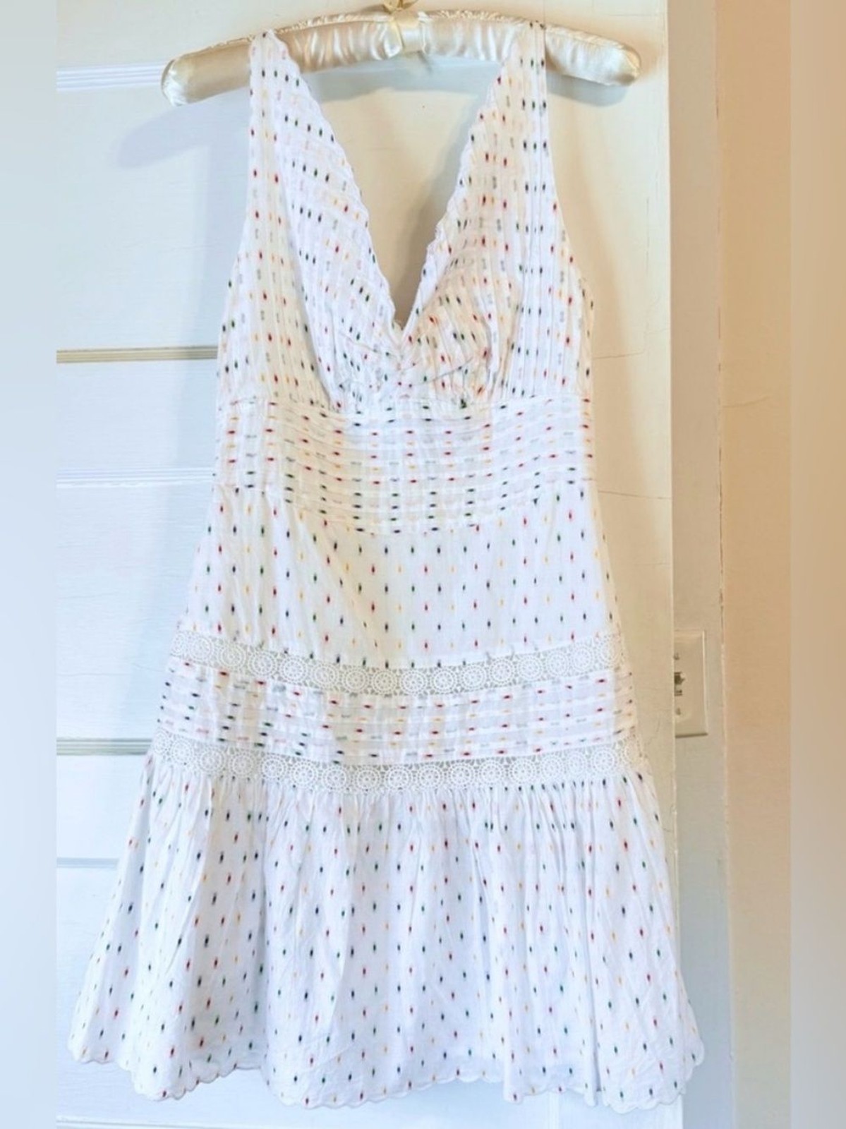 Never a Wallflower Elle Shirt Dress Primary Swiss Dot NWT Size XS