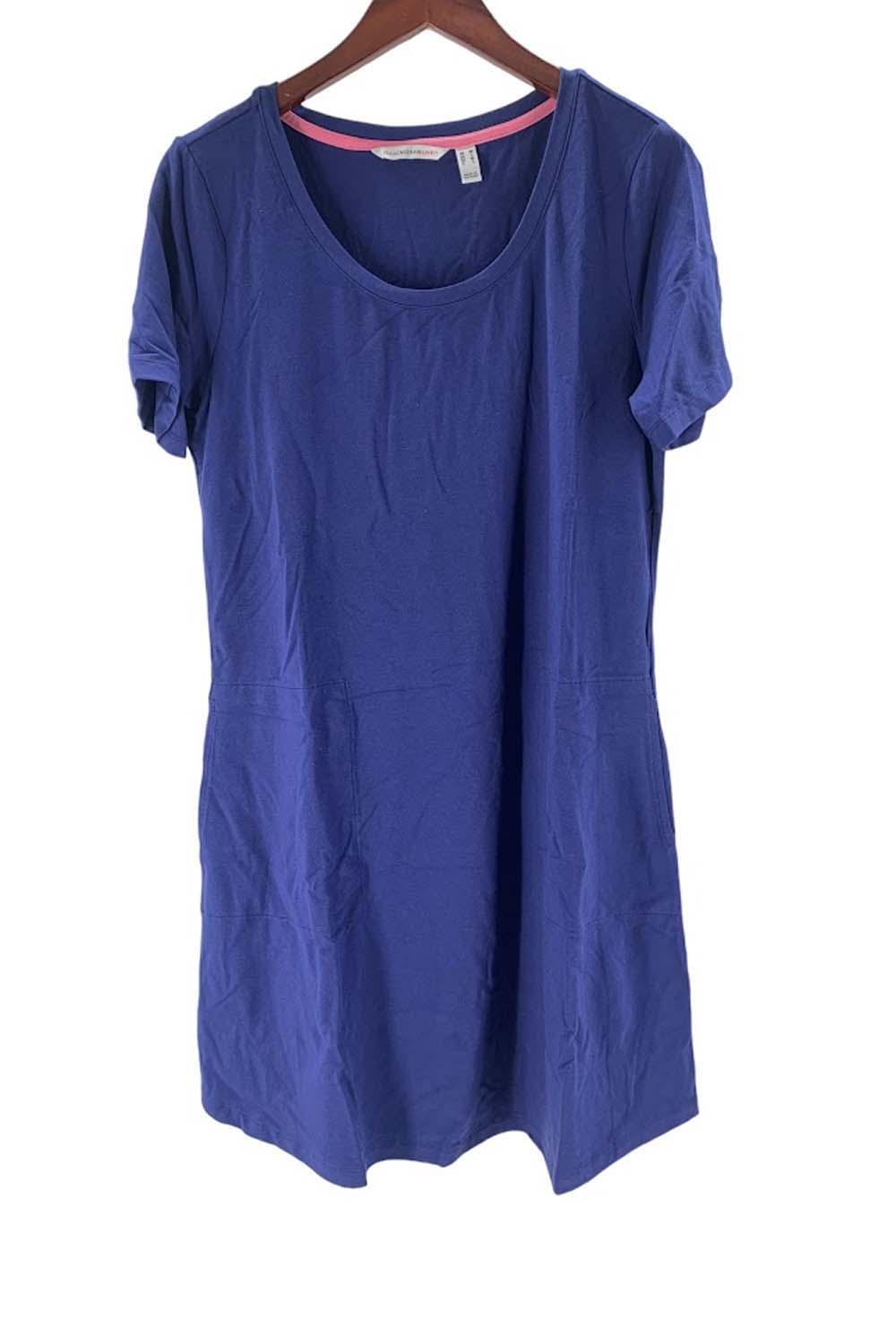 Isaac Mizrahi Live! Short-Sleeve Swing Dress Royal Navy