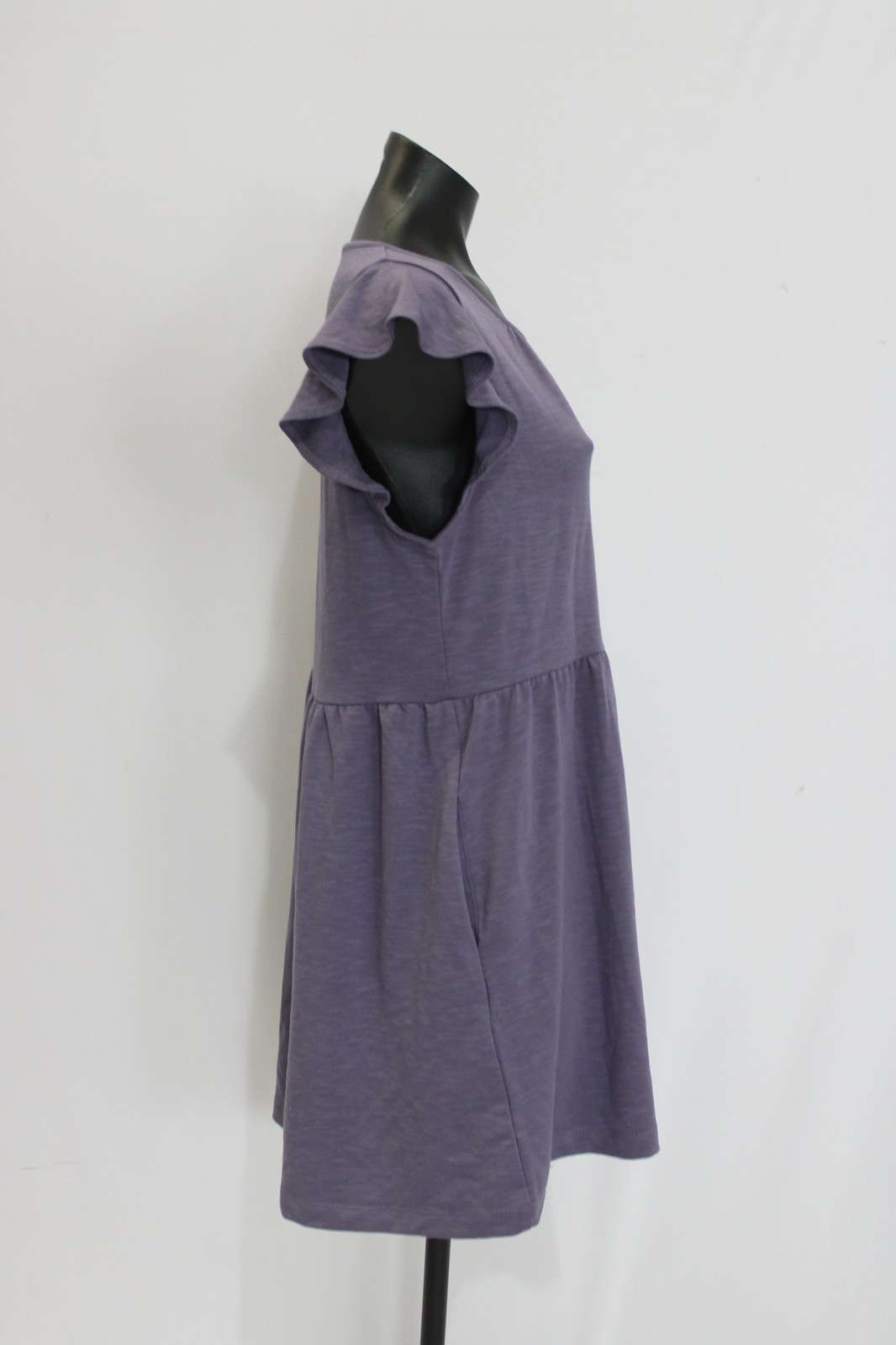 Nine Britton Women’s Petite Louisa Flutter Sleeve Dress EH6 Purple Large NWT
