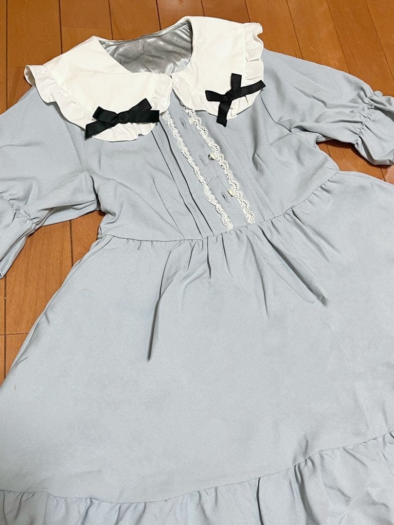 DearMyLove Mass-produced simple round collar ribbon dress