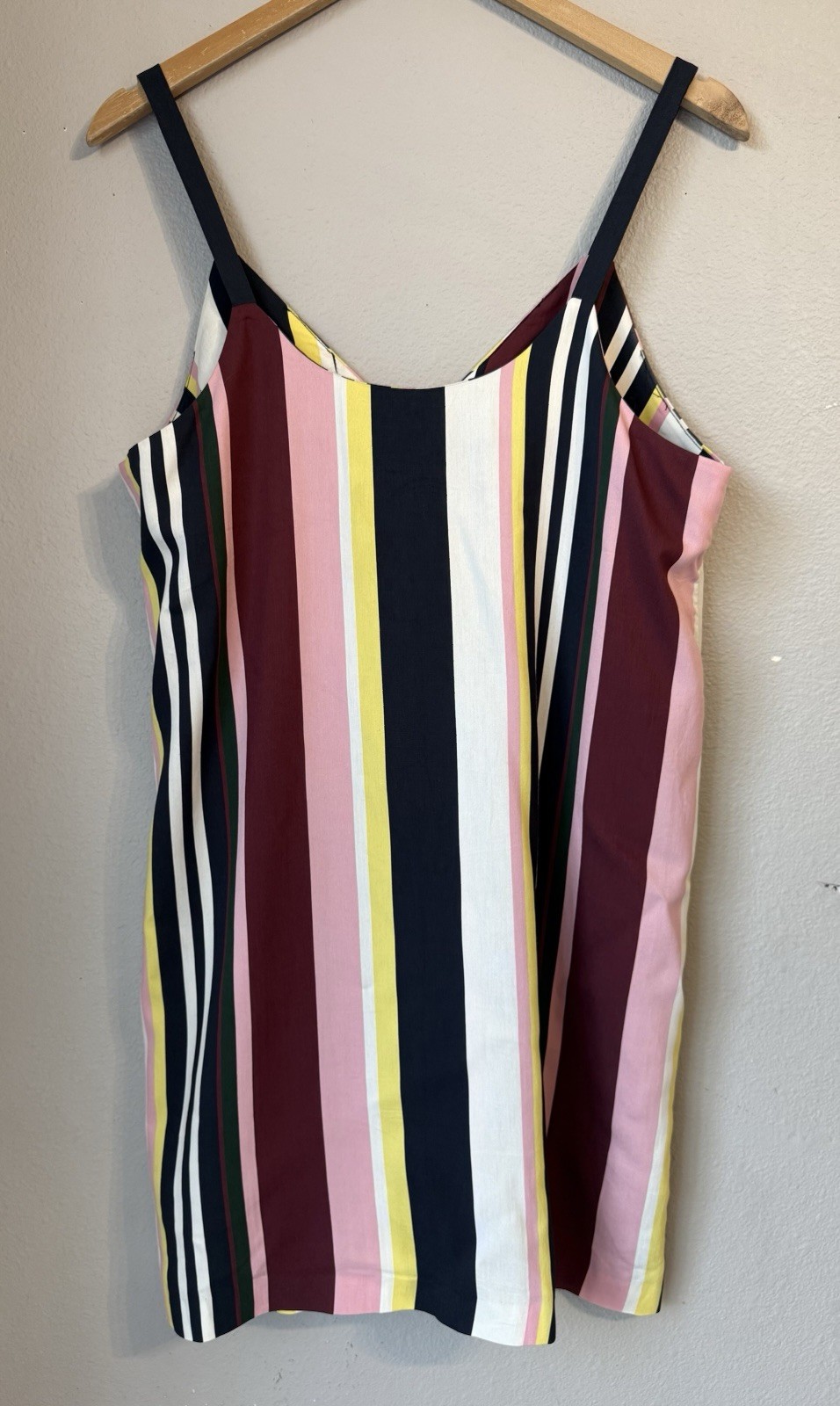 Topshop Multicolor Vertical Stripe Button-Front Dress Women’s Size 8 Sleeveless