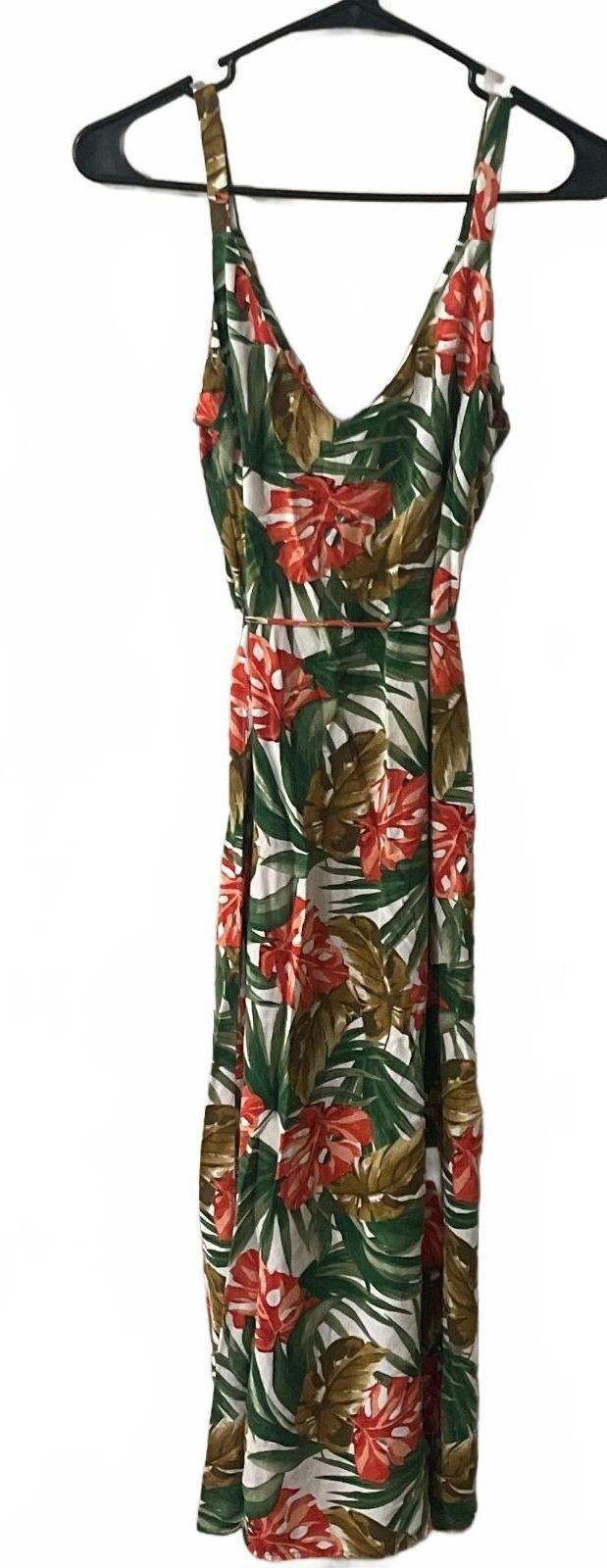 Forever 21 Contemporary Tropical Floral Palm Leaf Dress-S