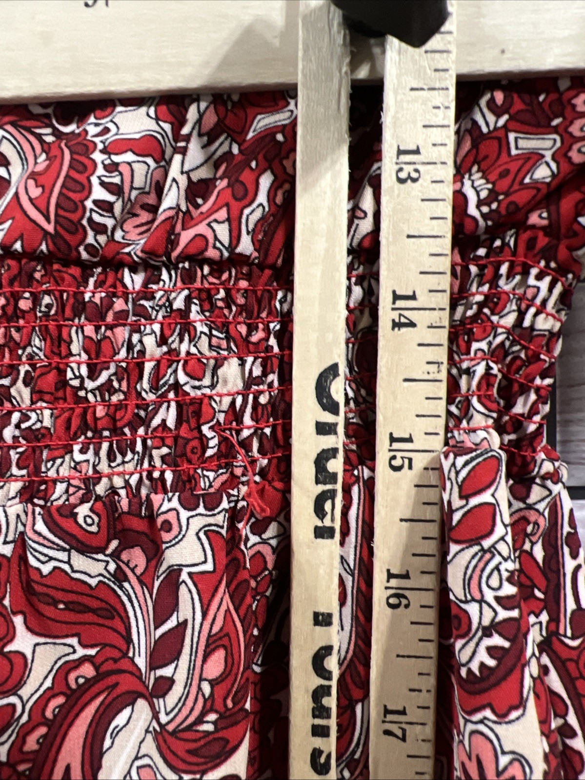 Millenium Womens S Dress red paisley fit flair tie waist knee length western