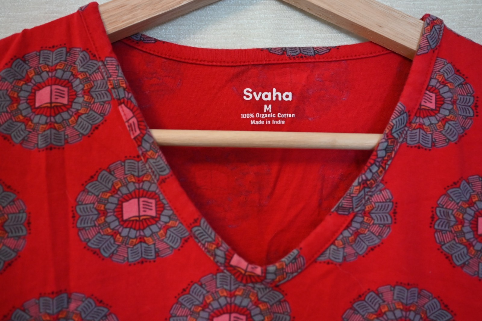 Svaha red dress women’s M, books, library, STEM, excellent condition