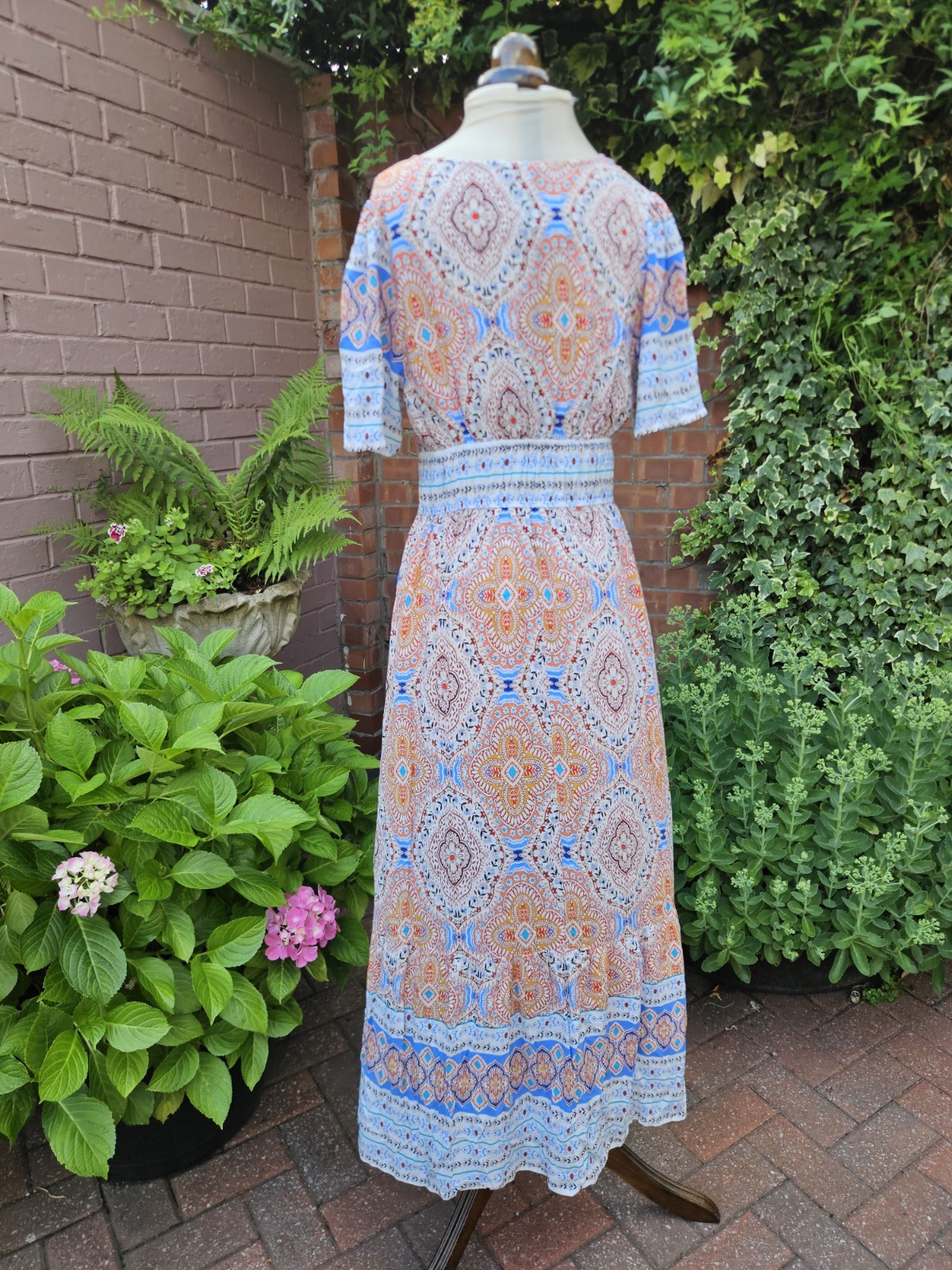 Floaty Boho 70s Style Breathable Summer Holiday Festival Dress Hippie Folk 14