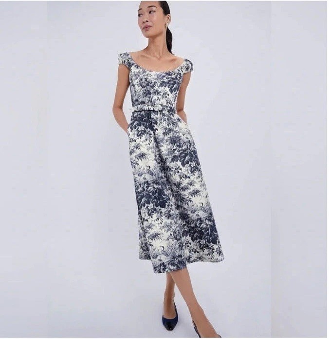 TUCKERNUCK EIRA DRESS NAVY CREAM SLEEVELESS DRESS WITH POCKETS SIZE XXXL.