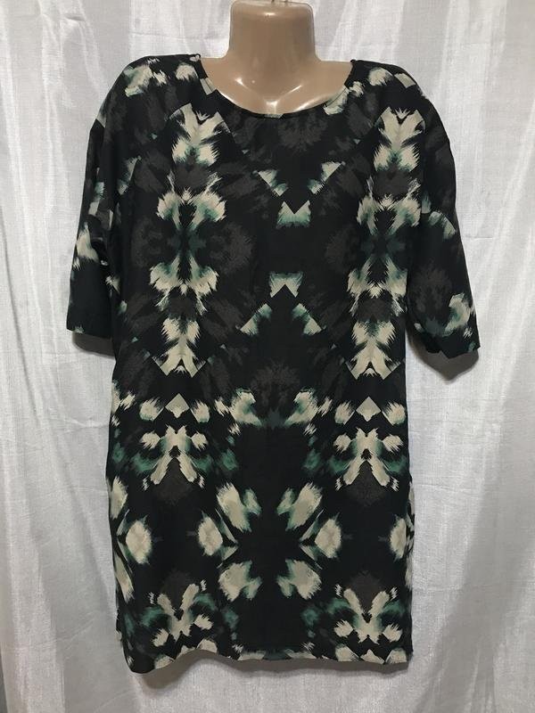 Women’s French Connection dress black cotton 40/L #8MKD