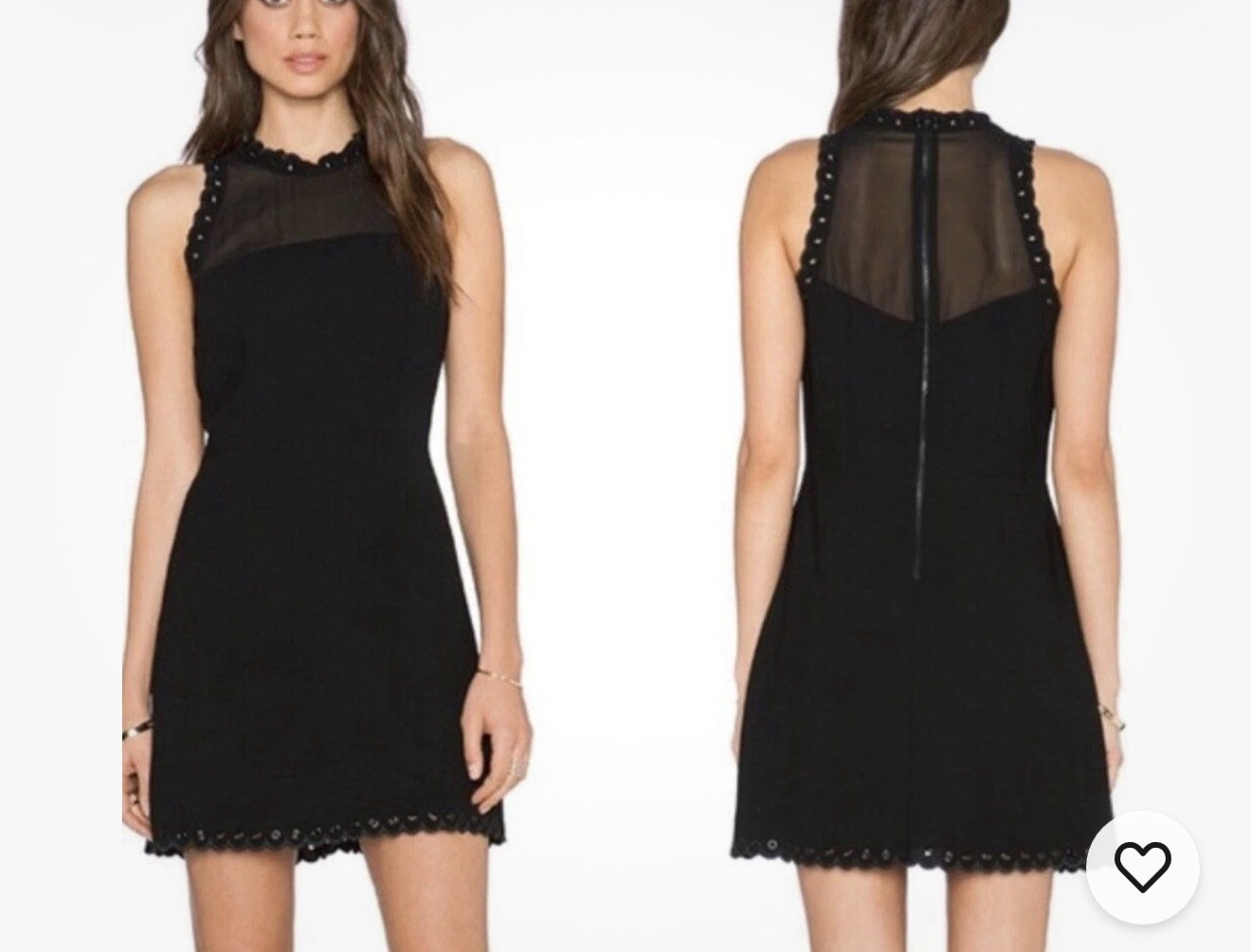 Sam Edelman A Line Dress In Black /grommet Trim Size 8