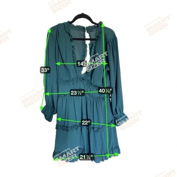 Chic Teal Ruffle Long Sleeve Dress – Elegant, Flirty & Perfect for Any Occasion