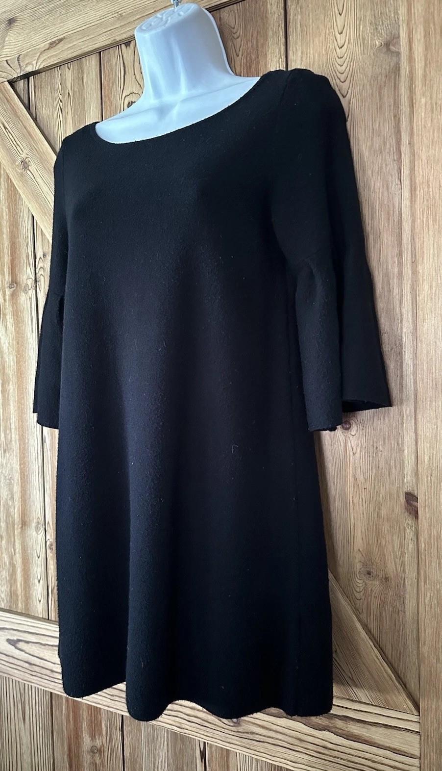 MOTH Anthropologie Womens Chester Bell Sleeve Dress Black Size XS