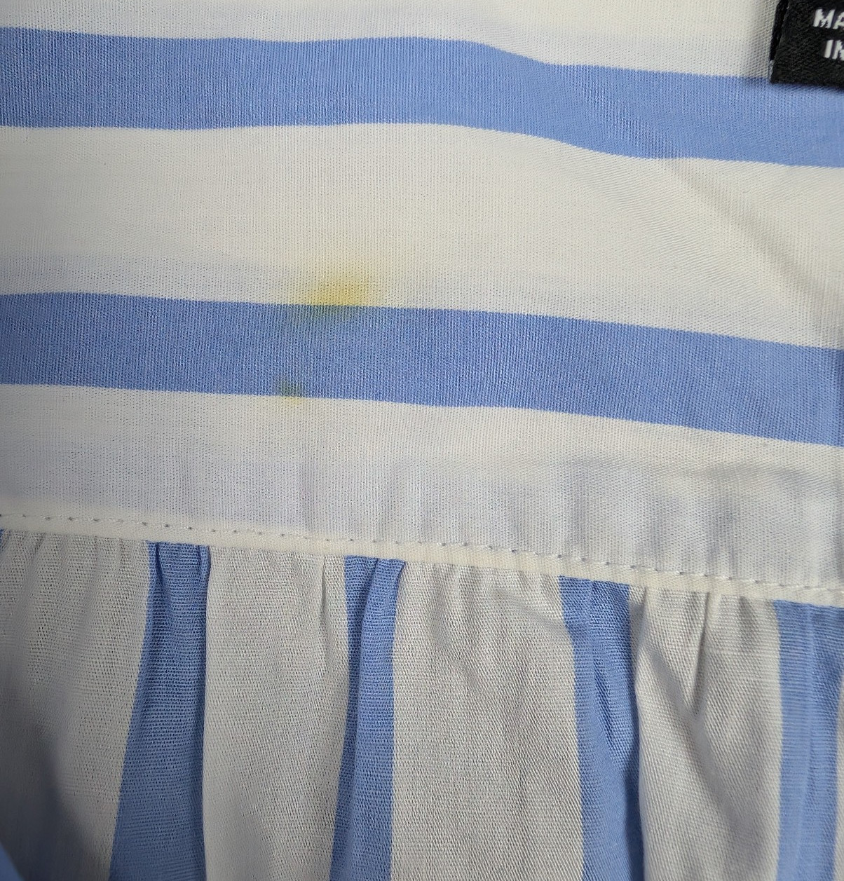J Crew Dress Womens Small Tiered Poplin Mini Barrie Stripe Preppy Nautical Beach