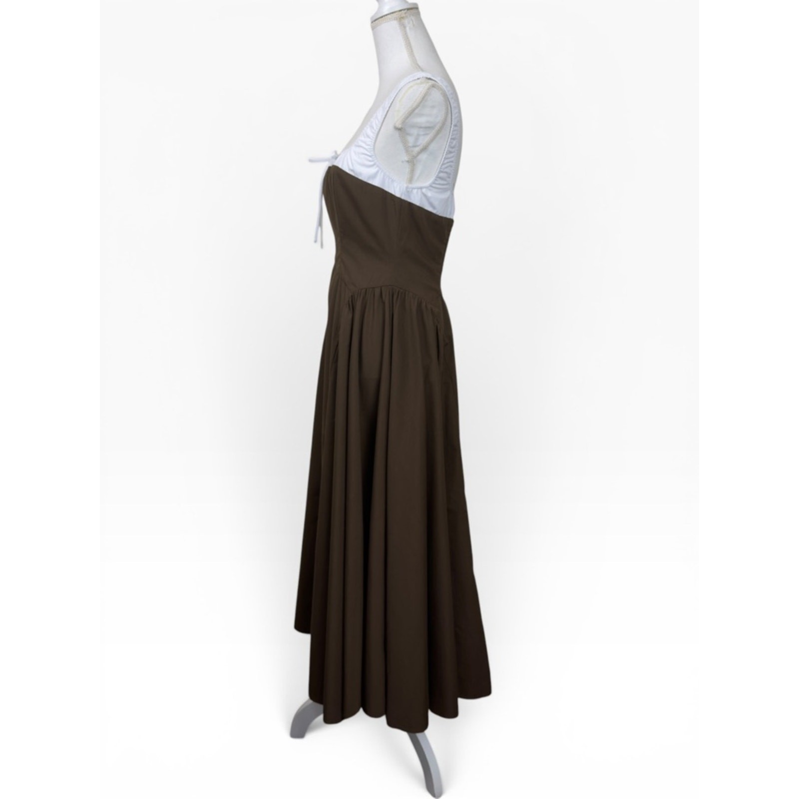 MOON RIVER by Anthropologie Two Tone Drop Waist Peakaboo Dress Size Medium