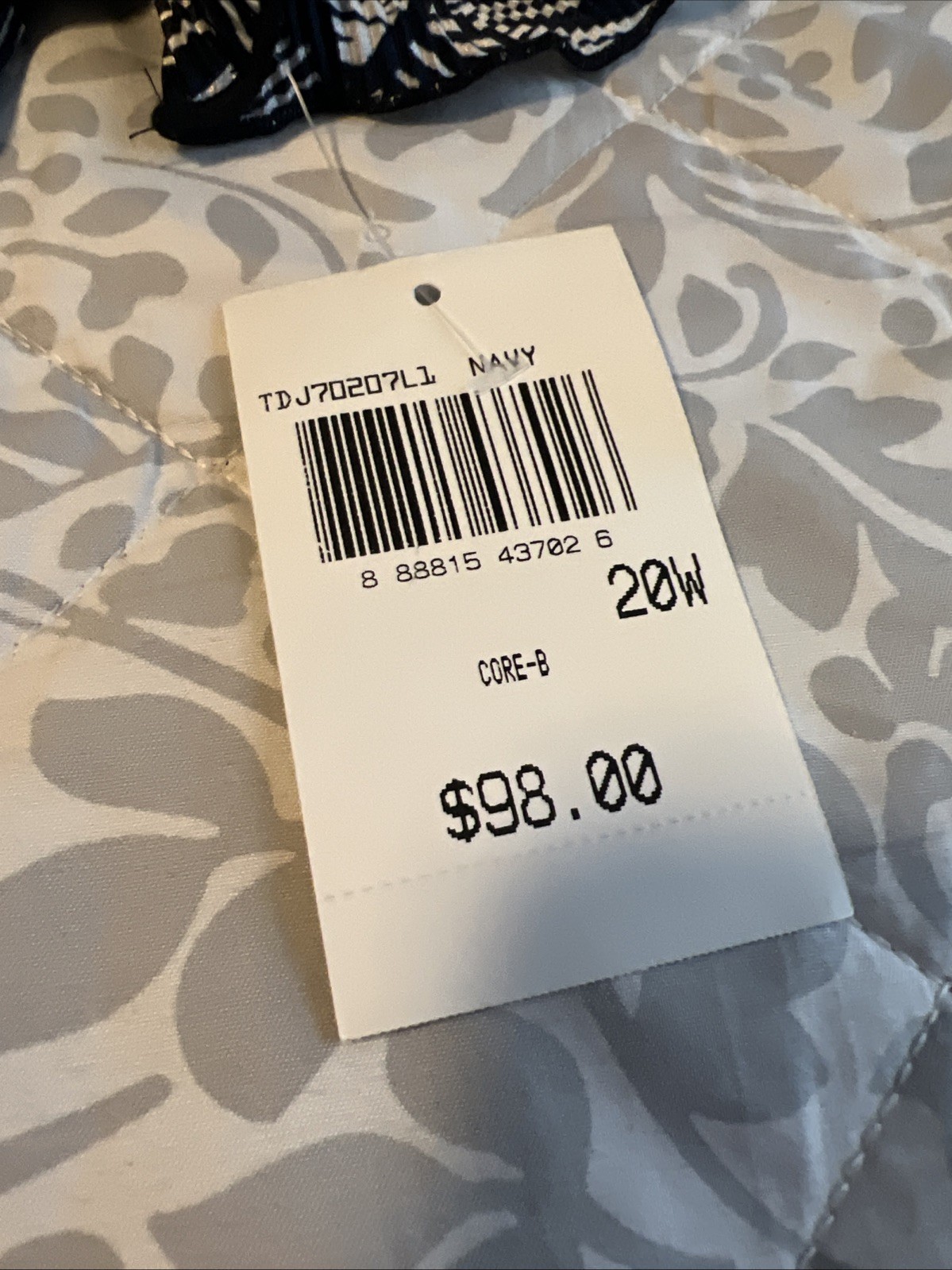 Connected apparel SZ 20W Dark Blue navy white Stretch layered Dress NWT