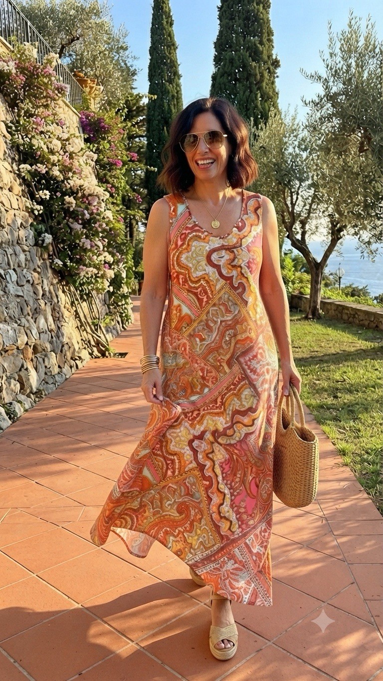 SIZE XLP Attitudes by Renee® NEW Multi Paisley Sleeveless Tank Maxi Dress