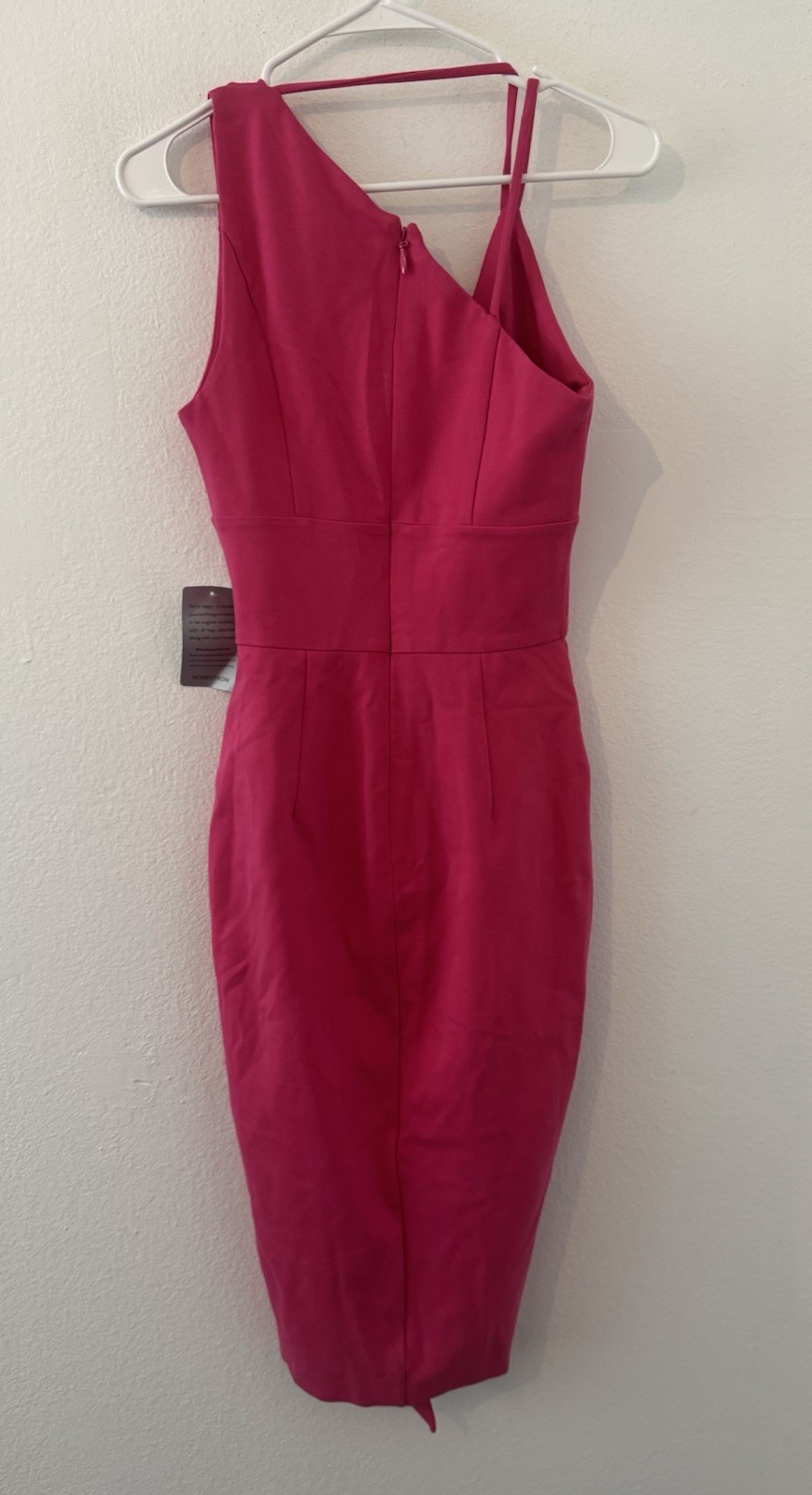 Lavish Alice Asymmetric Strappy Frill Detail Midi Ponte Dress Party NWT 4