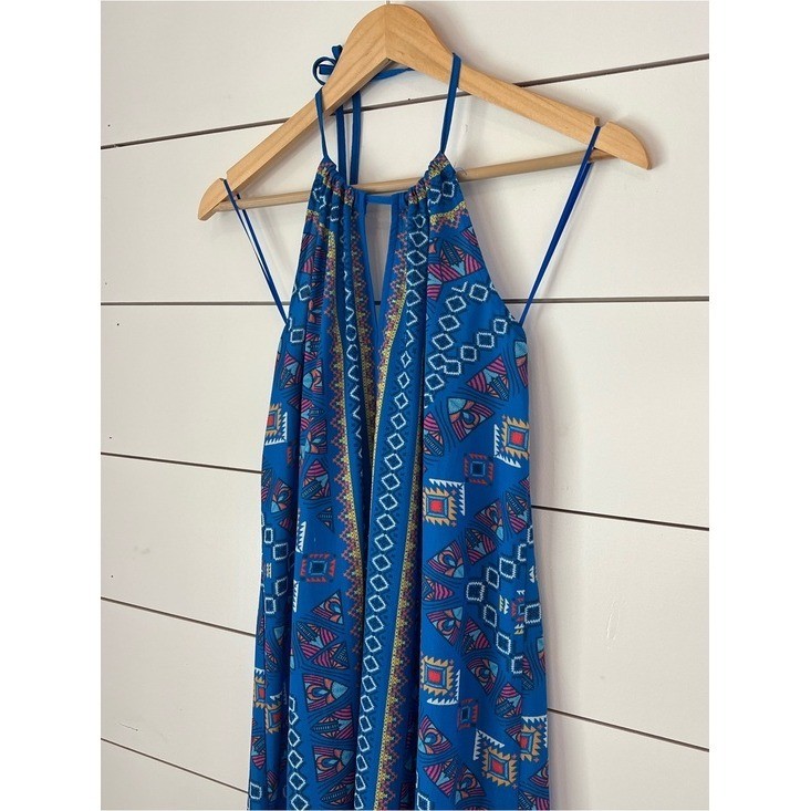 Flying Tomato Blue Multicolor Tribal Print Sundress