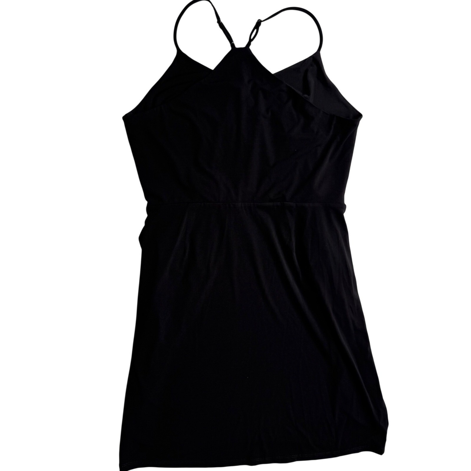 BCBGeneration Black V-Neck Racerback Mini Dress with Pockets Size L