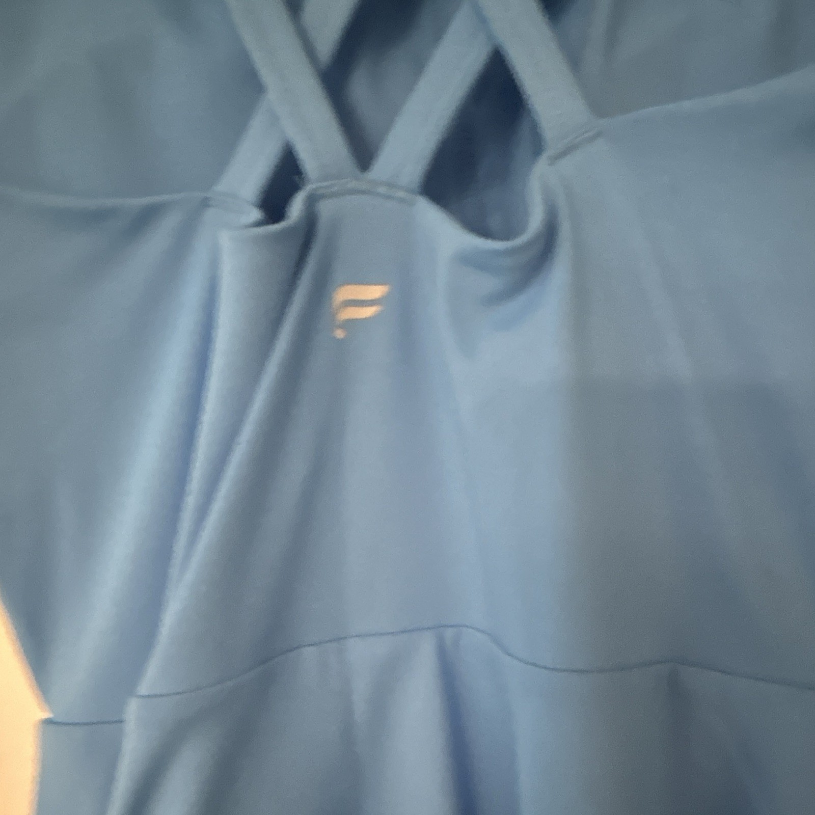 Fabletics Boost Performance Dress Blue Fit & Flare Dress Built-In Bra Pockets M
