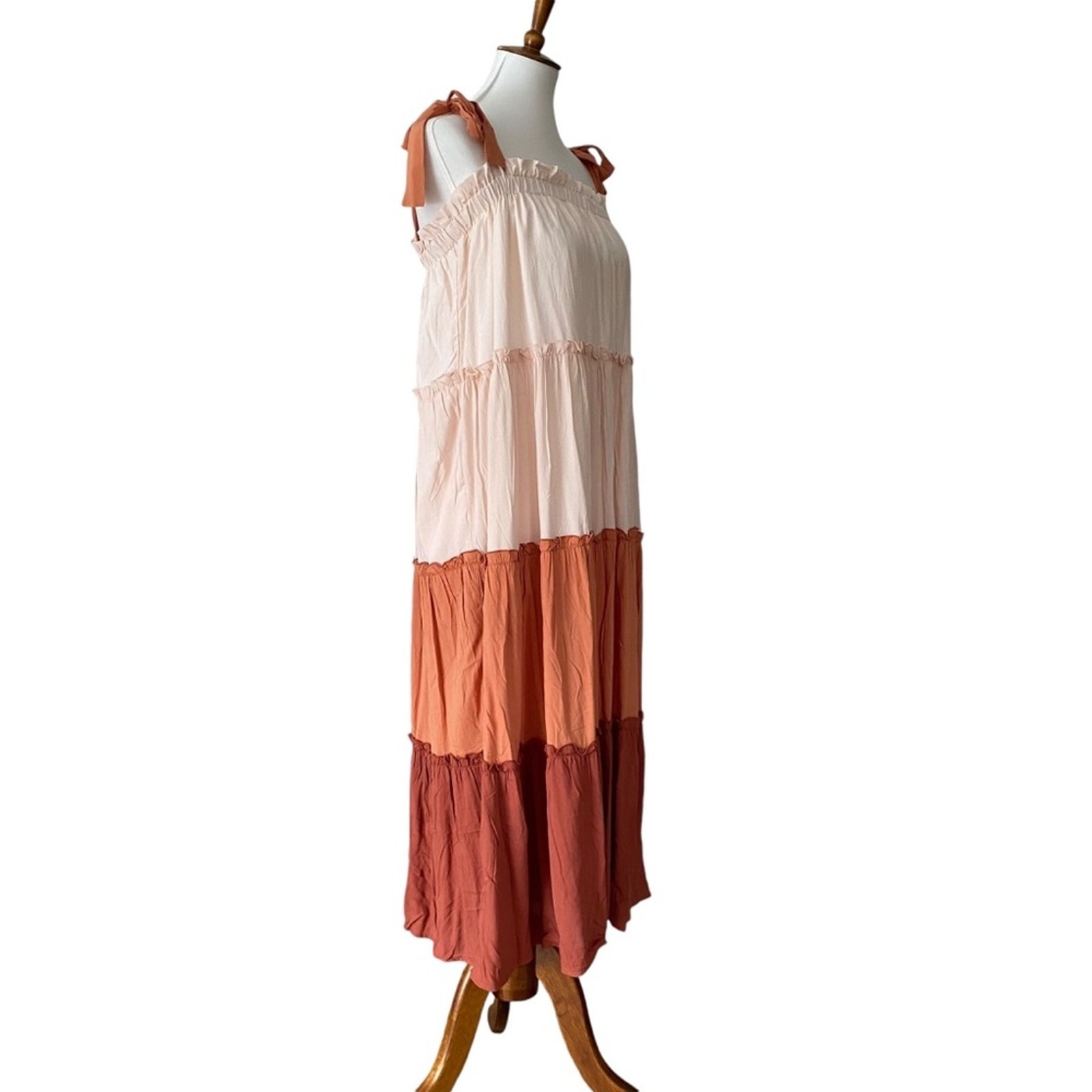 Large Dress Midi Boho Dress Bohemian Maxi Resort Cruise Terra Cotta Vacation