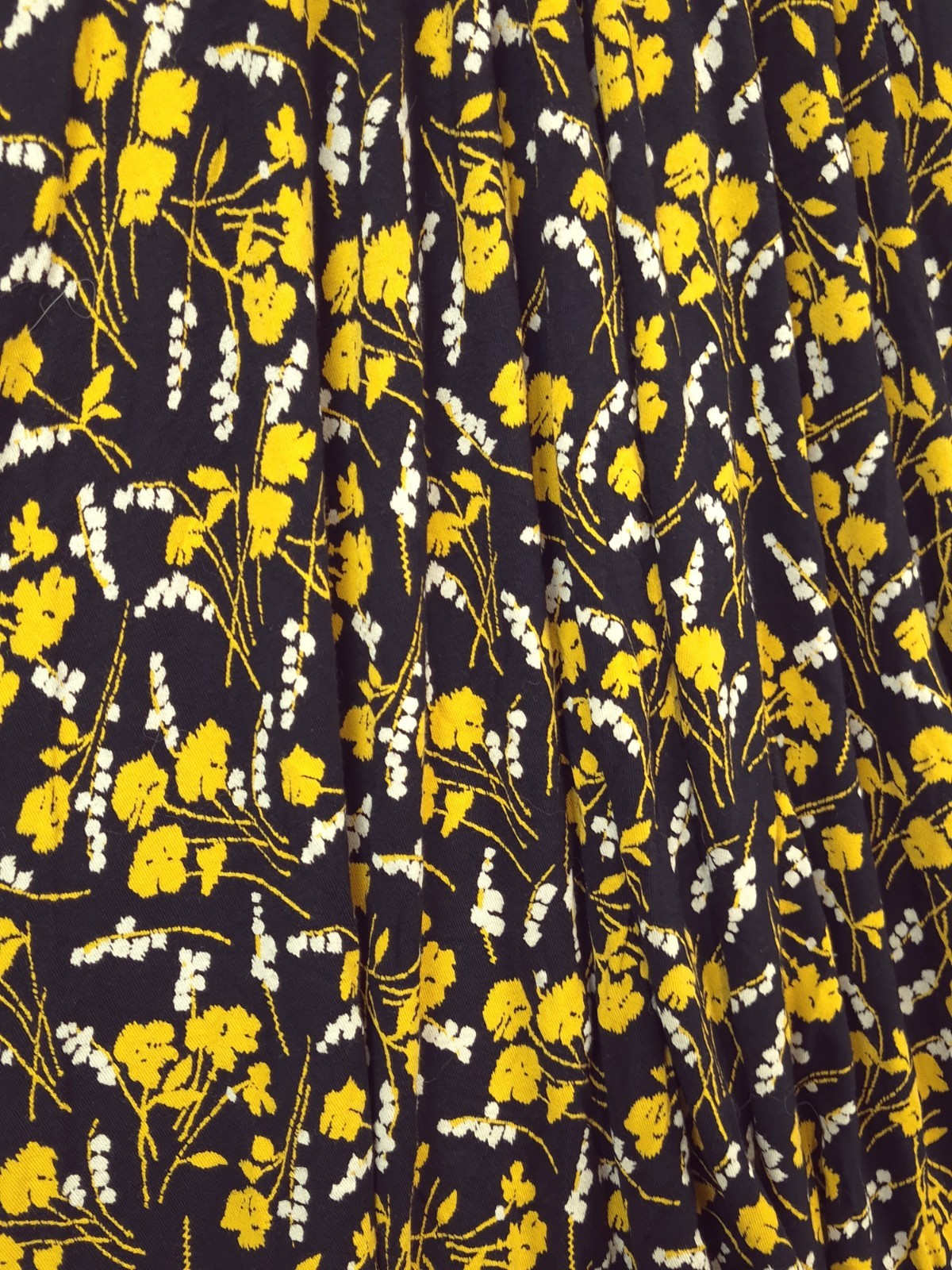 Anthropologie Maeve Paris Summer Breeze Midi Dress Yellow Floral Hook & Eye