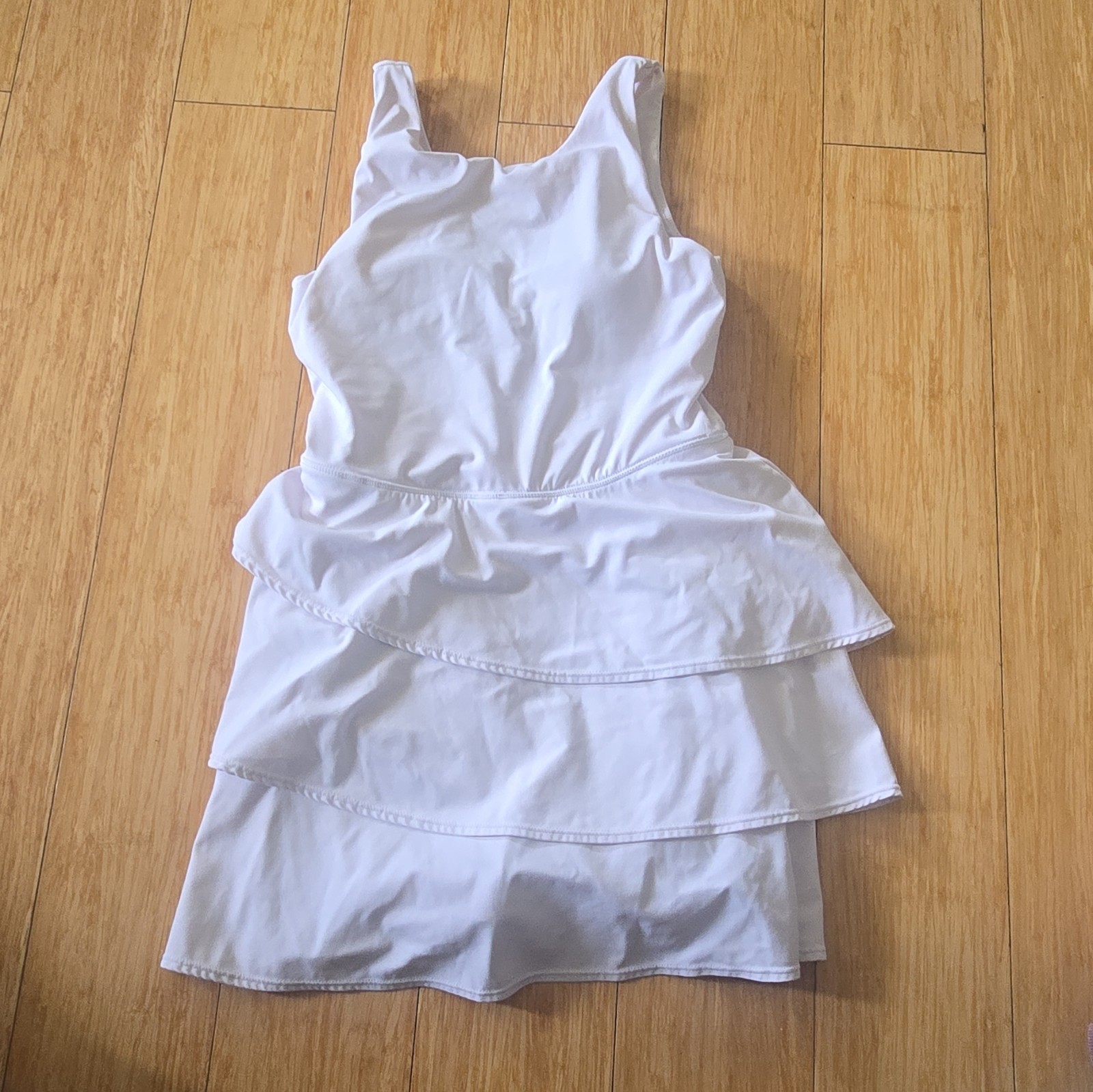 NWT Target JoyLab Women’s Tiered Skirt Exercise Dress White Size S –