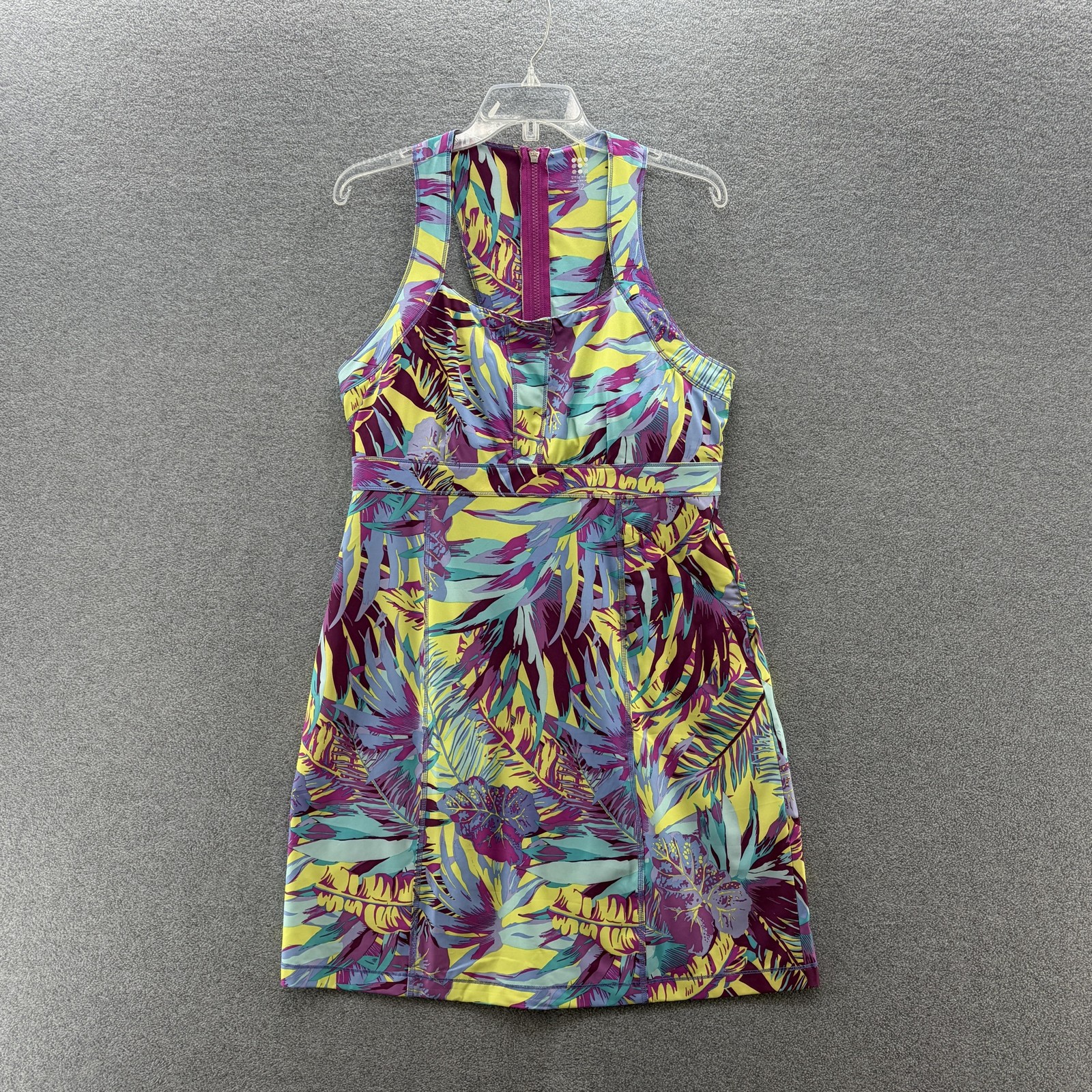 Title Nine Dress 12 Purple Floral Arabella Nimblene Halter Outdoor Hike Sporty