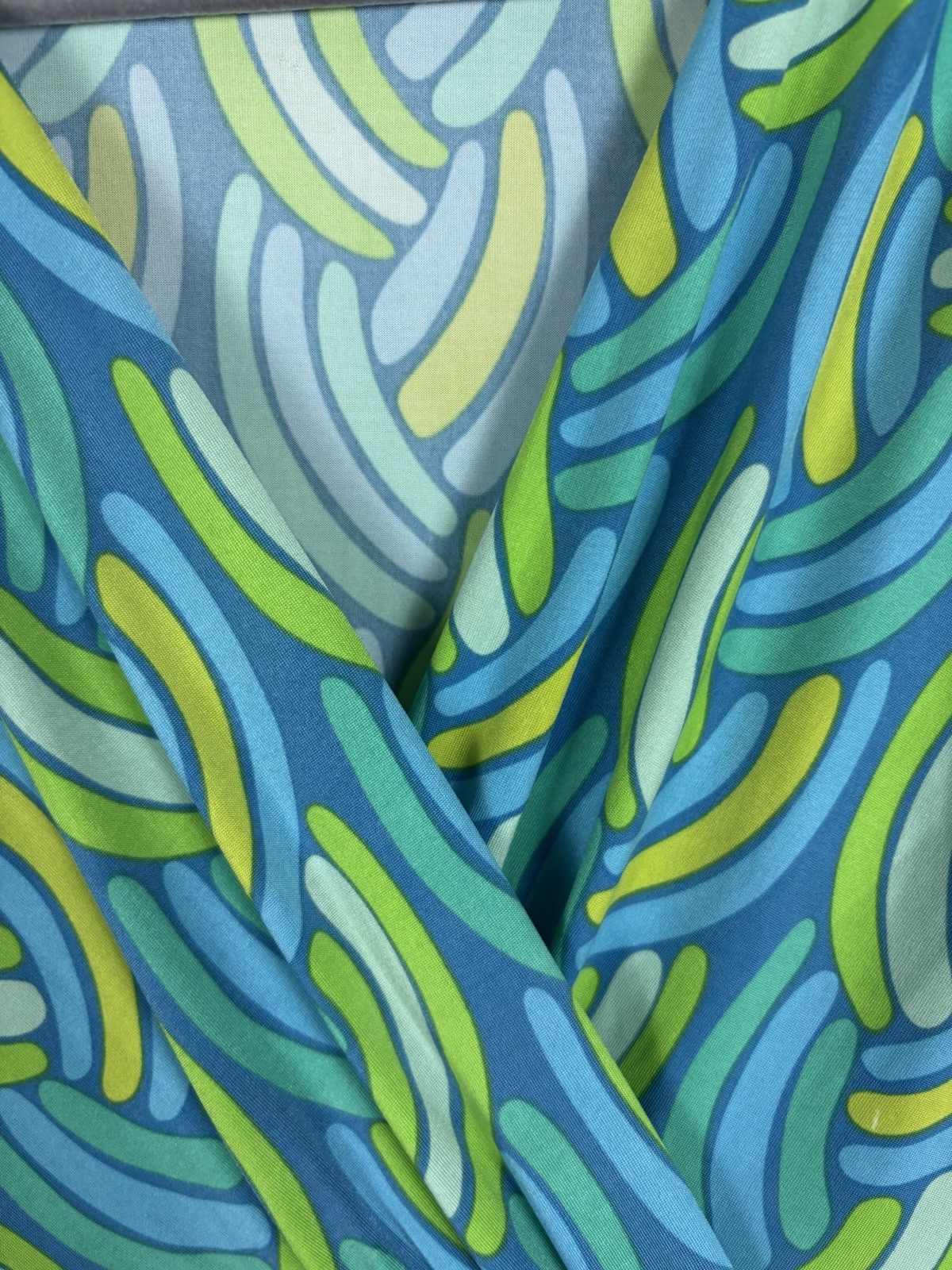 Nwt Lesley Evers Sadie Aqua Braid Dress Size Medium Blue Green Jersey Knit Retro