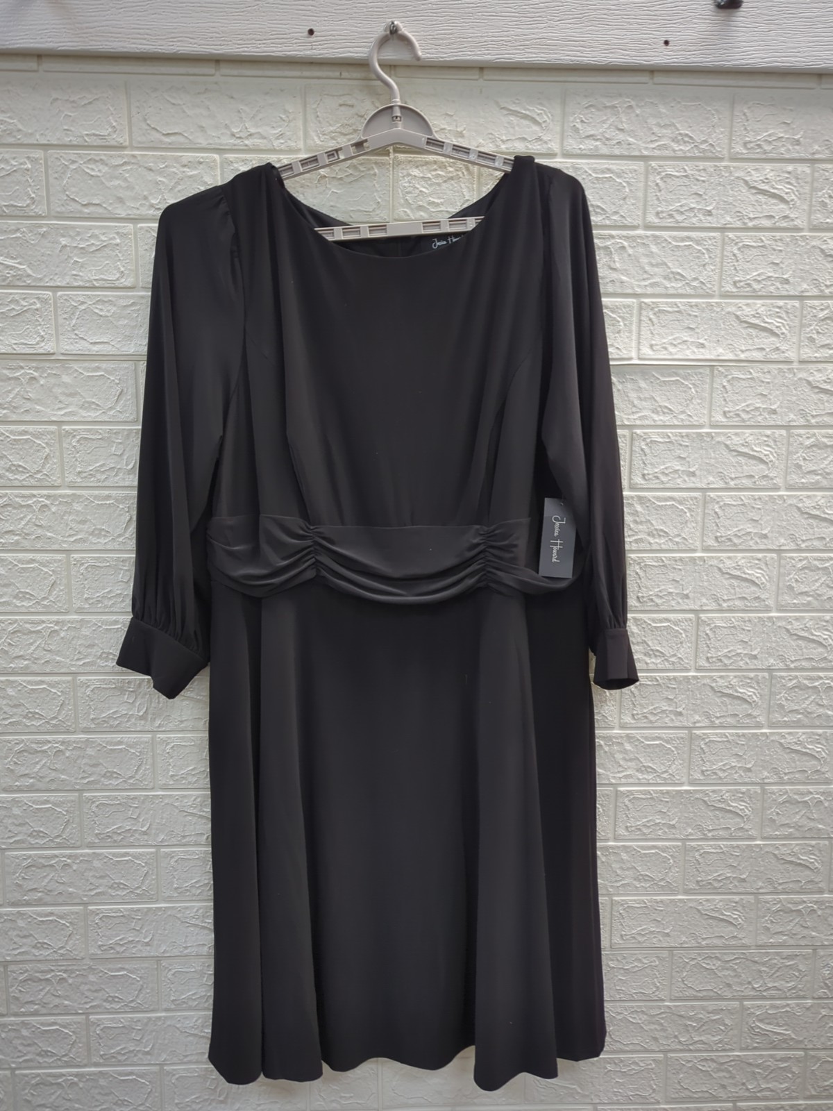 New Jessica Howard Button Cuff Sleeve Ruched Waist Midi Dress Women’s Size 20W