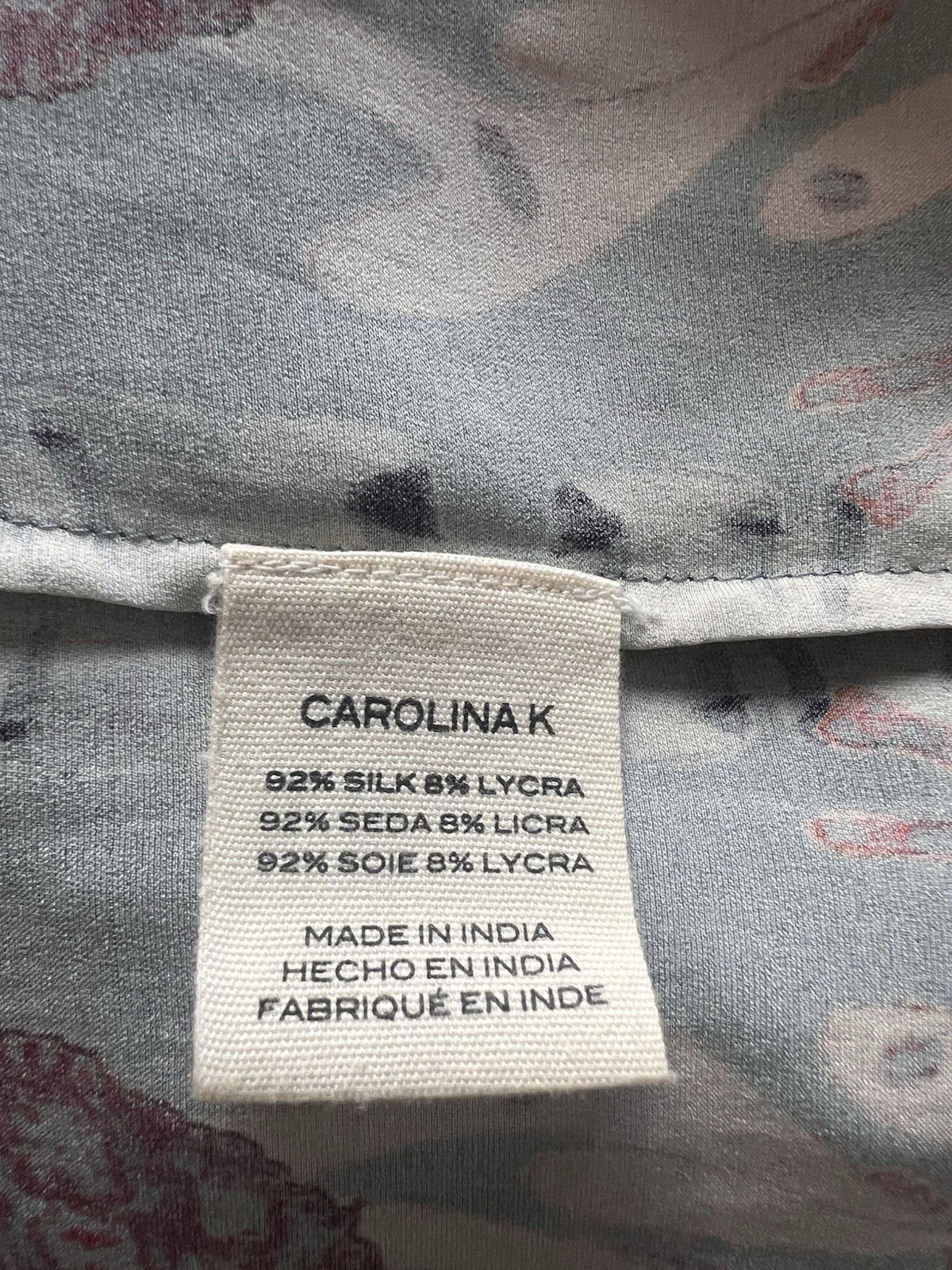Carolina K Silk Halter Maxi Dress Light Teal Reef Coral Print Size S