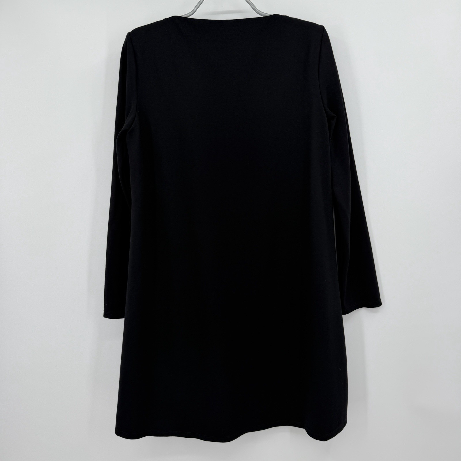 Tuckernuck Black Long Sleeve Middleton Dress sz S Mini Shift A-Line Square Neck