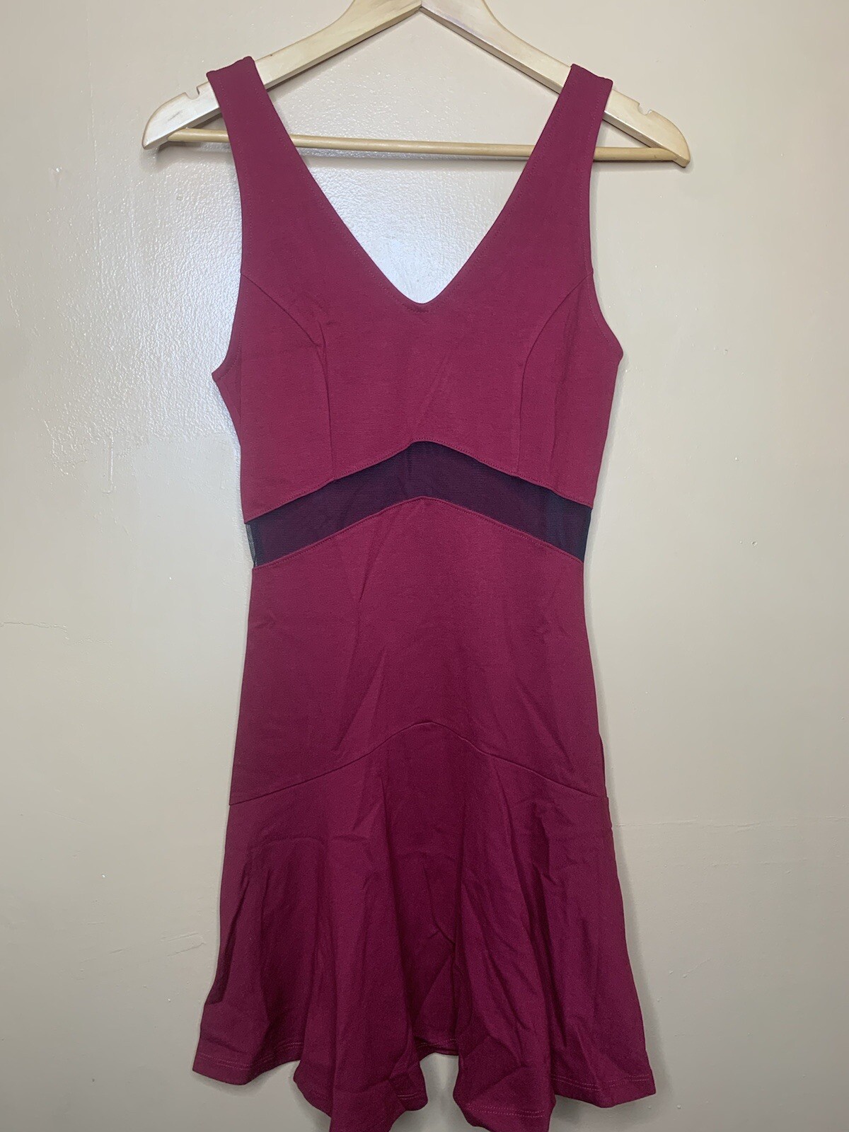Cefiam Women’s Size Small Red A-Line Fit & Flare Dress Empire Waist