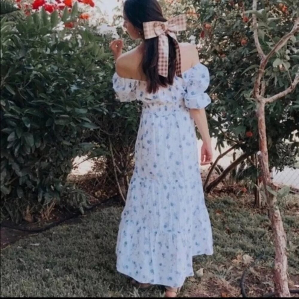 LOVESHACKFANCY X TARGET~GEMMA PUFF SLEEVE DRESS~SZ L~NWT