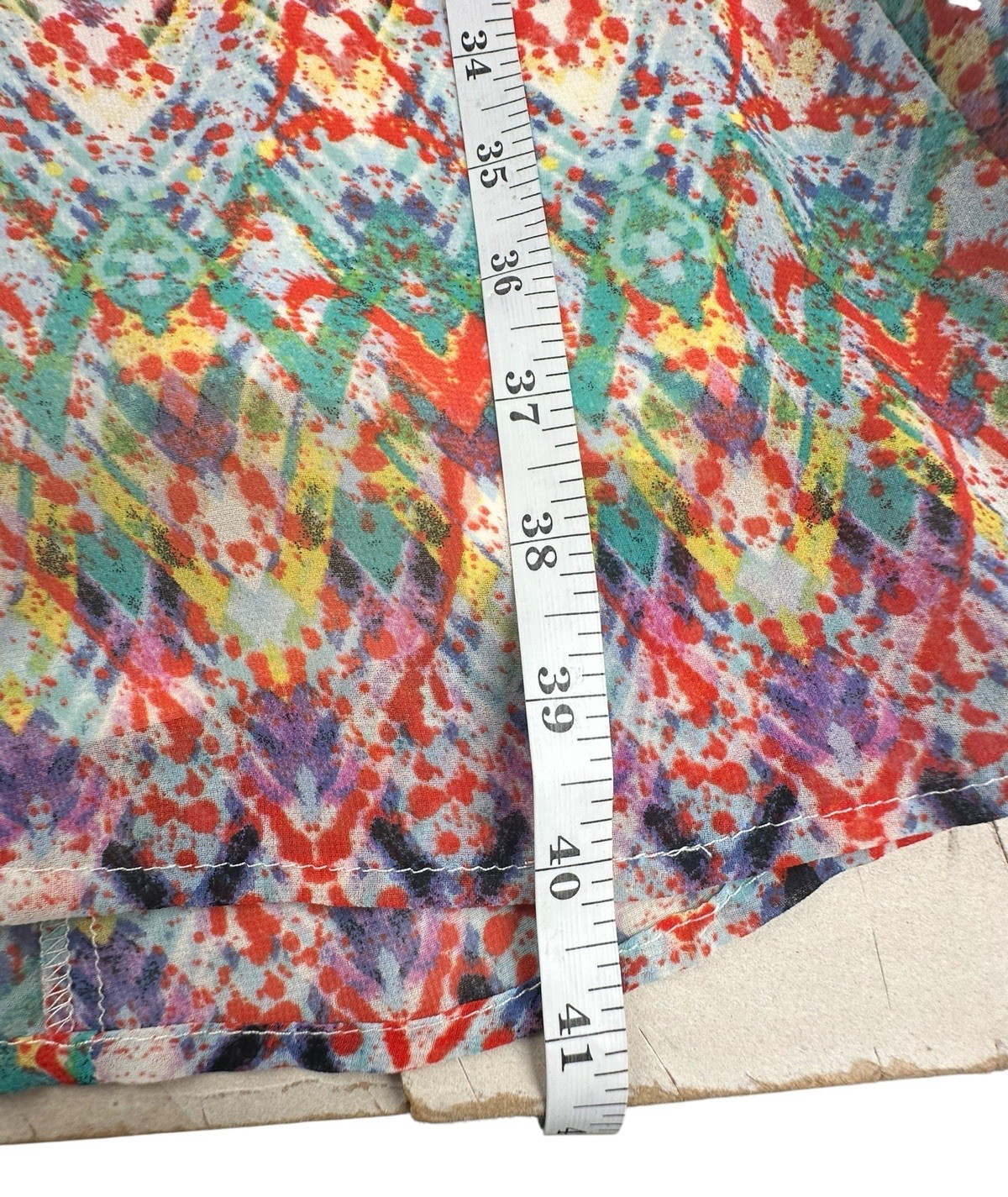 Presley Skye Multicolor Silk Sleeveless Blouson Dress Boho Resort Party Sz XL