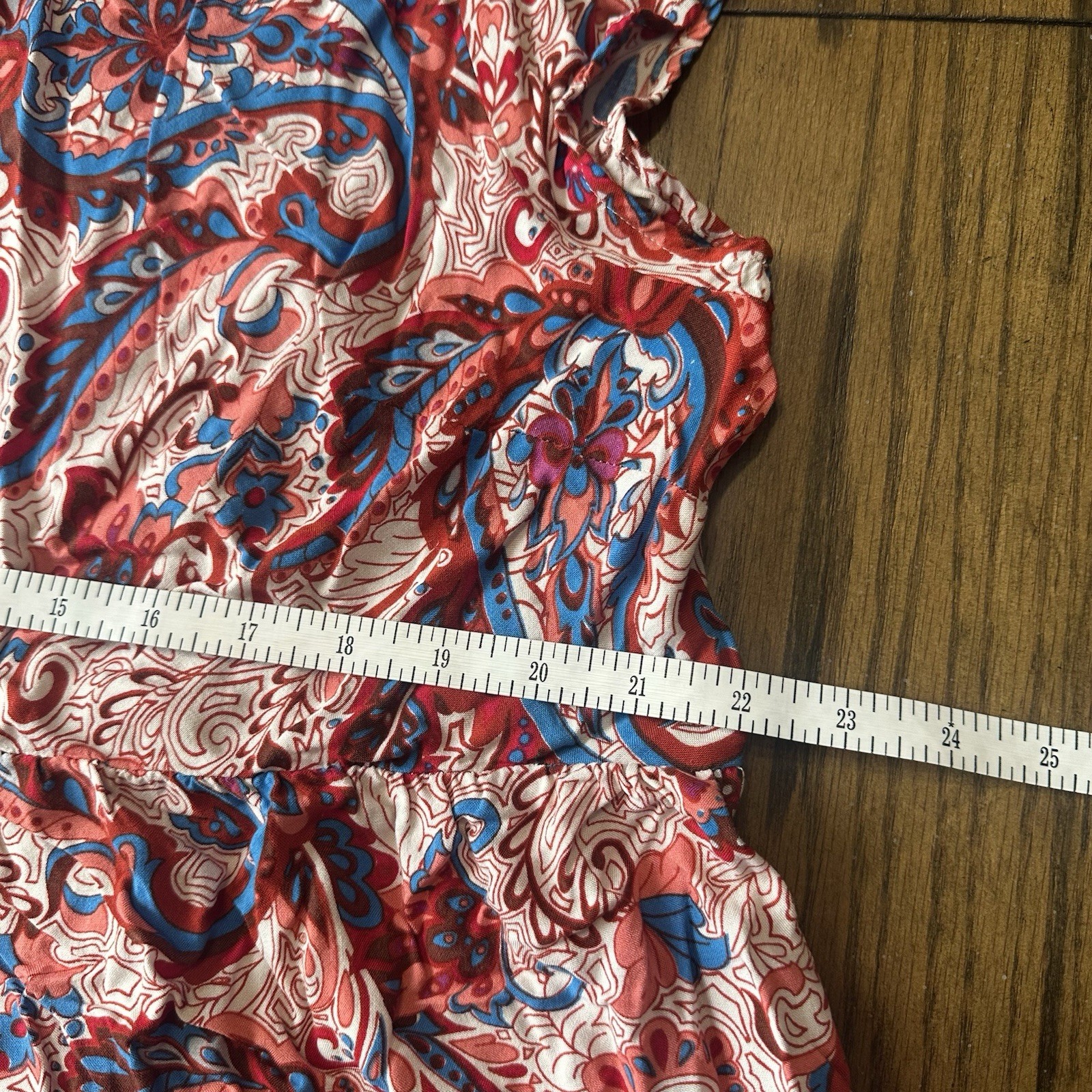 Soft Surroundings Boho Kara Tiered Midi Dress Red White Blue Pink Plus Sz 3X
