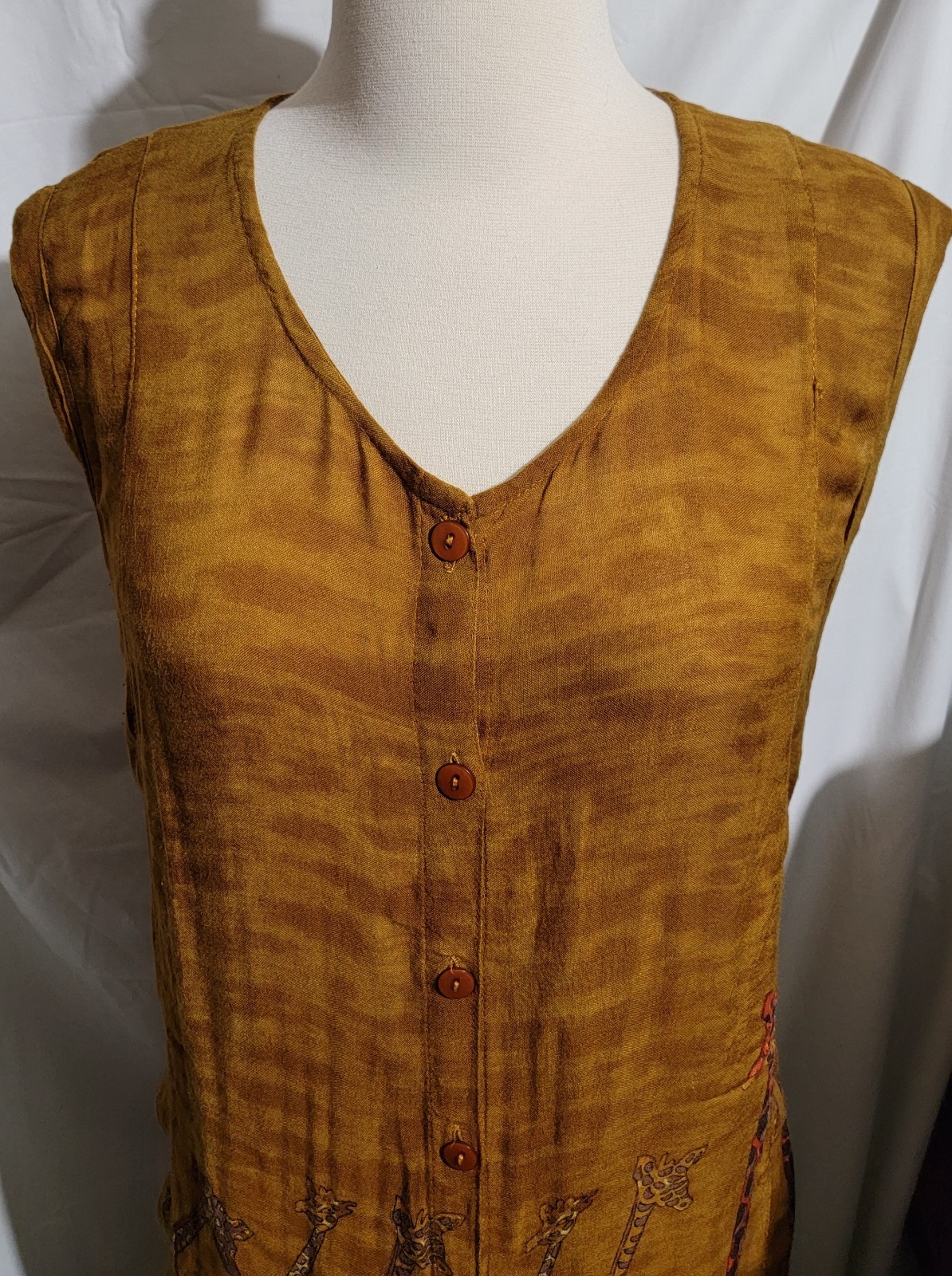 BLACK MAGIC BOHO STYLE 2 PC WOMEN XL TOP /MATCHING SKIRT/BROWN & PRETTY GIRAFFES