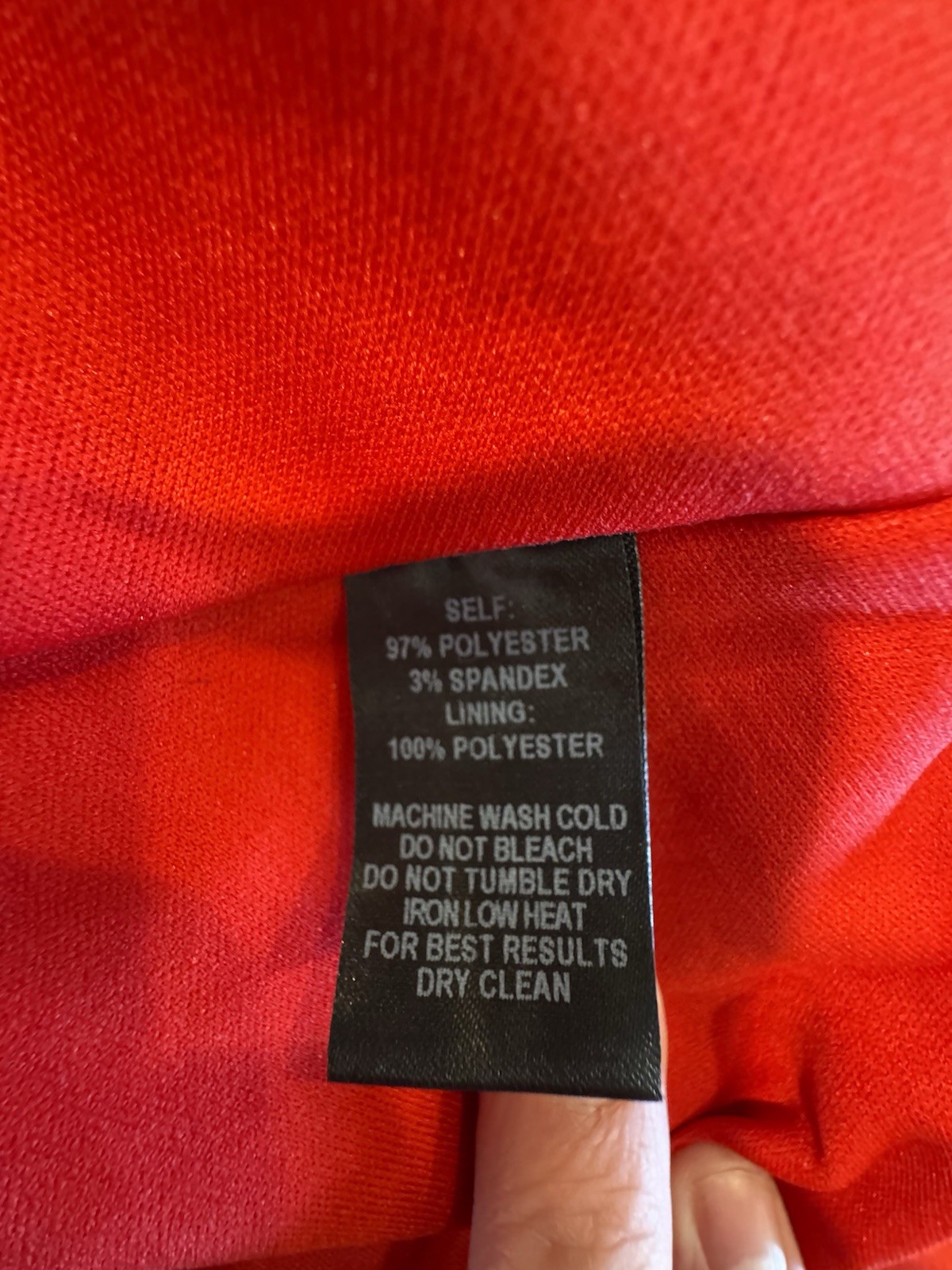 Lulus Women’s Red Polyester Spaghetti Strap Dress Zipper Closure Size Medium