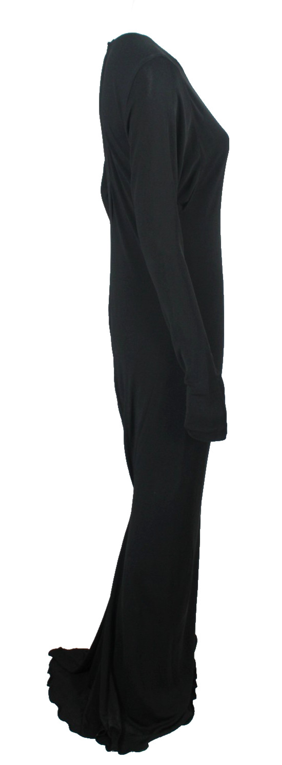 TOM FORD $7,980 Fall 2023 ARCHIVE Black Crepe Beaded Star Evening Gown 40