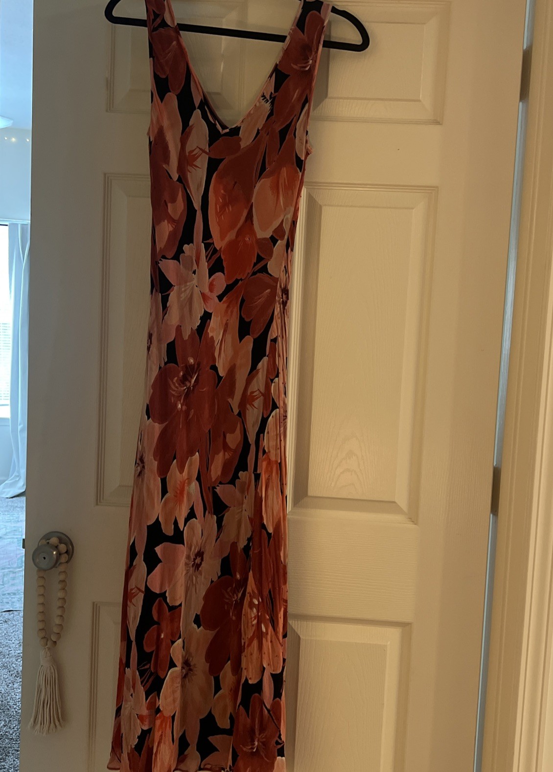 Majick Floral Vintage Beaded Sleeveless Pink Dress Size medium