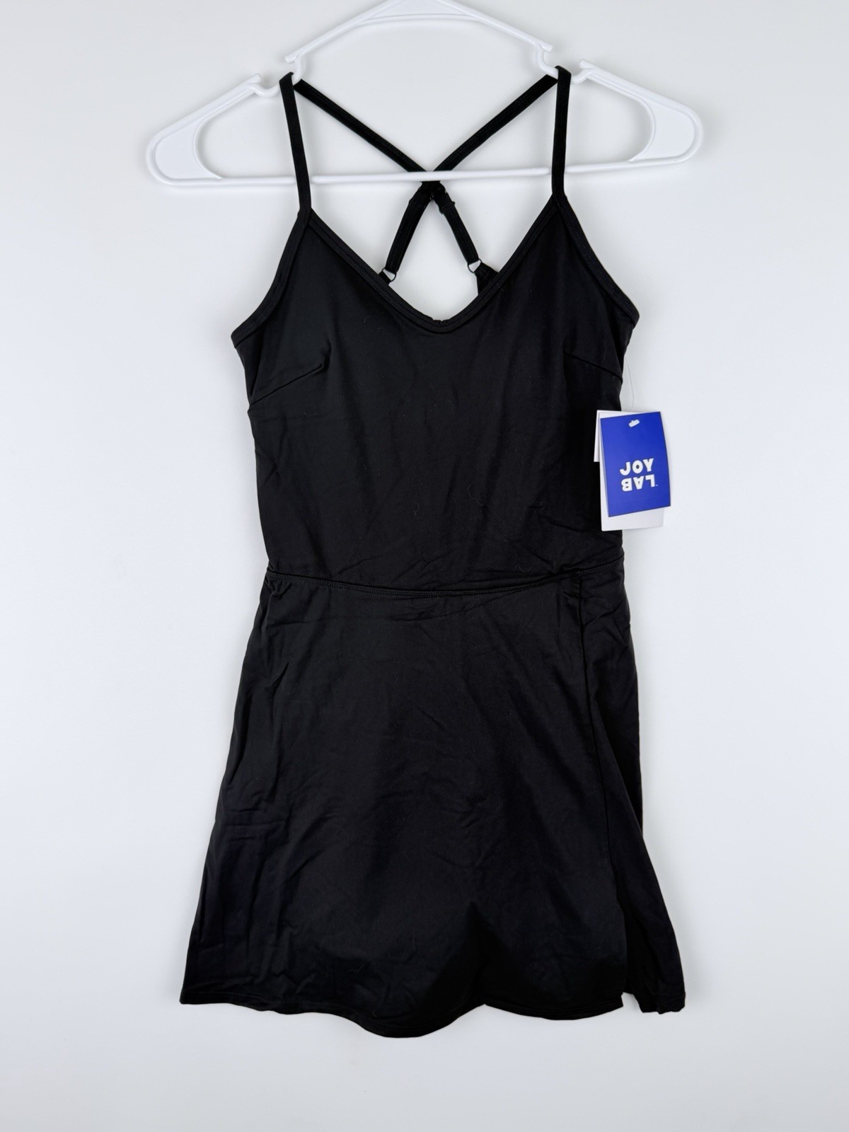 Joy Lab Active Dress Built in Shorts Padding Adjustable Straps Size XS Black