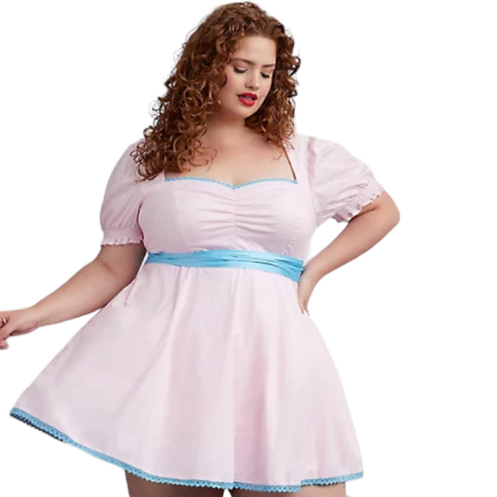 Torrid Classic Doll Dress Satin Pink Size 0X Christmas Fairy Elf Mrs. Clause$89.