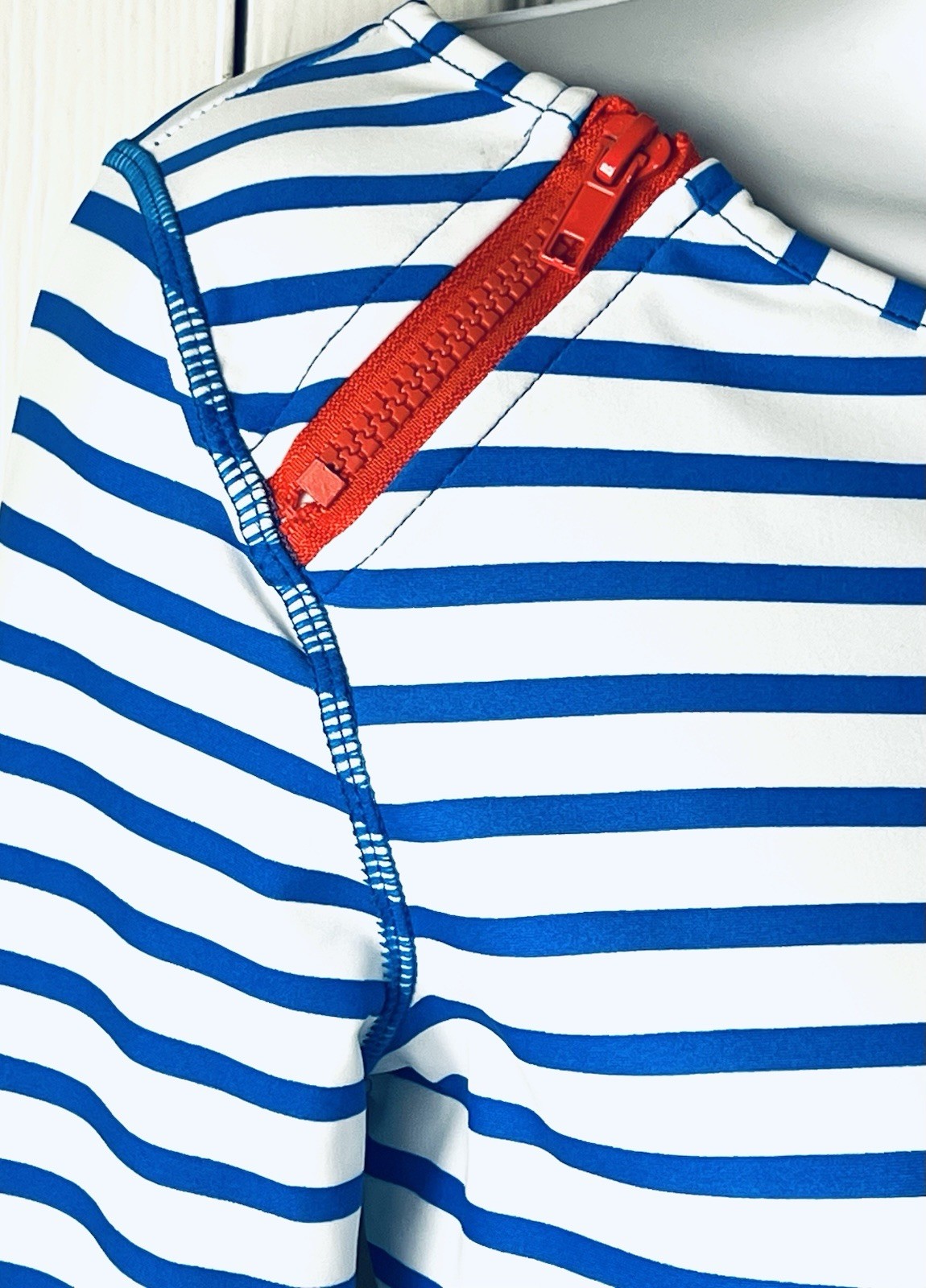 CABANA LIFE Dress Mini Striped Lightweight Blue White Orange Sz Small