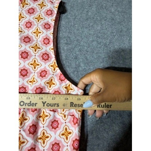 Croft & Barrow Womens XL Pink Orange Geometric Medallion Sleeveless Shift Dress