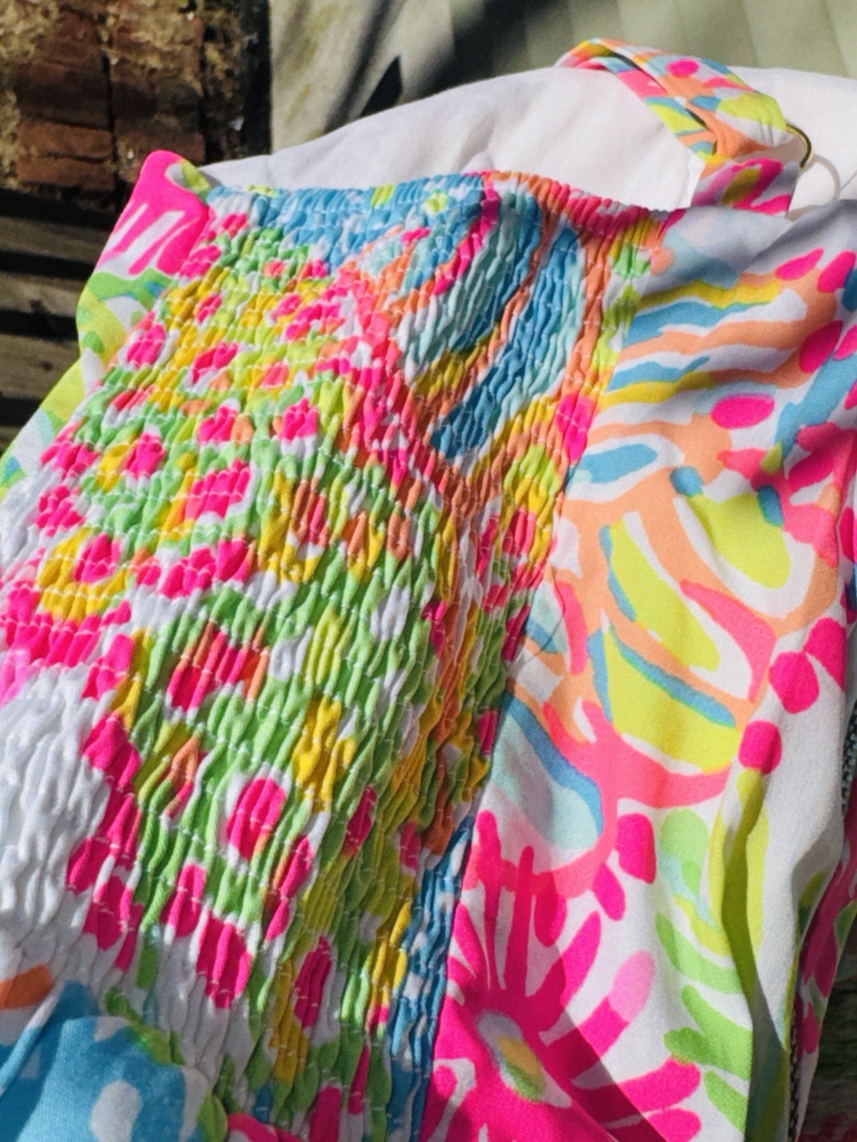 Lilly Pulitzer Ardleigh Lovers Coral Size 0 XS Bright Multicolor Floral Neon EUC