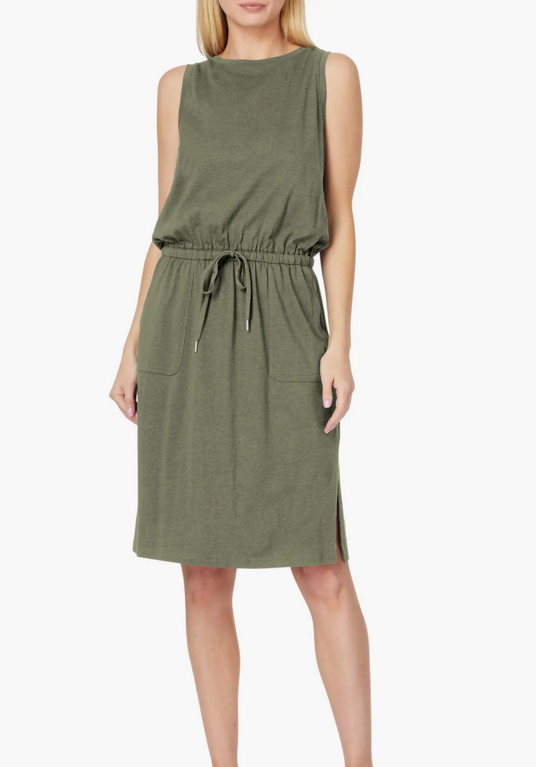 NEW C&C California Ira Sleeveless Jersey Dress Size M in Vetiver with price tags