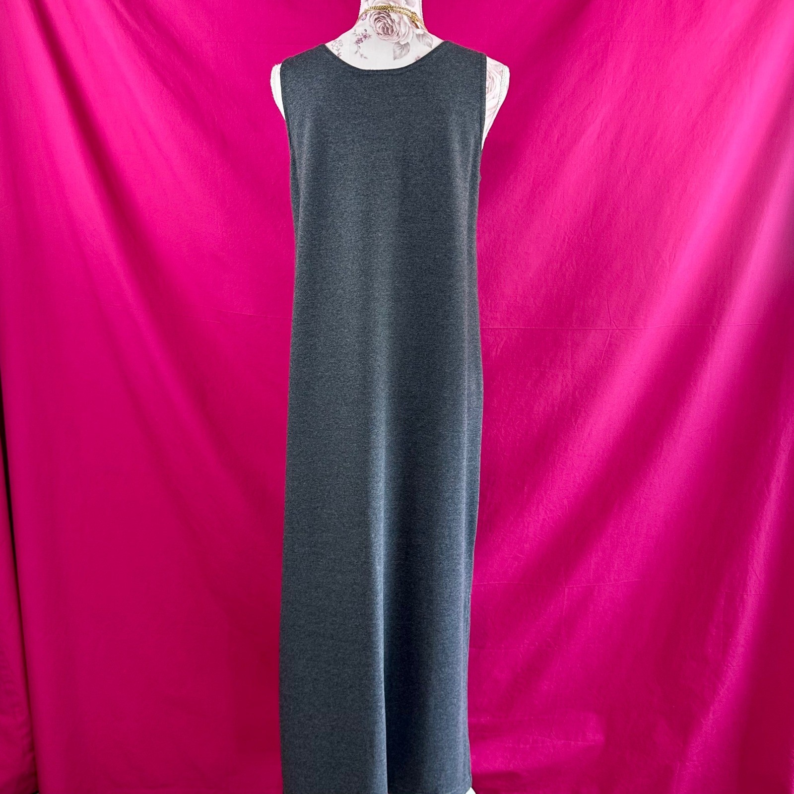 2 Piece Set Graphic Maxi Long Dress Cardigan Gray Fashion Artsy Novelty S Cite