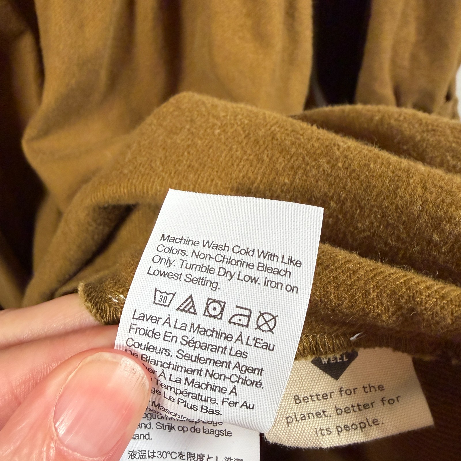 Madewell Flannel Lucie V-Neck Smocked Mini Dress Size 3X Weathered Olive Green
